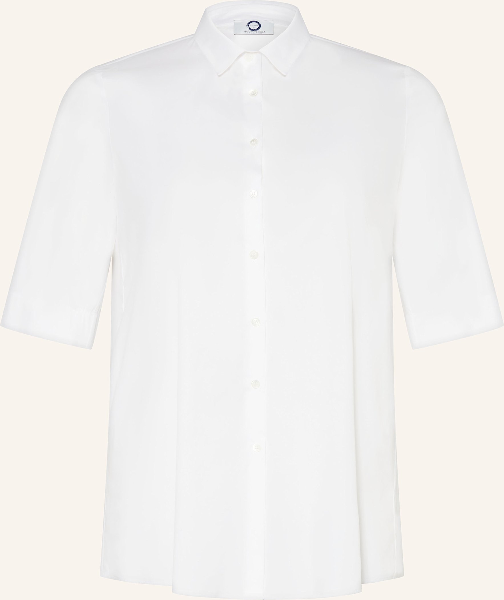 Marina Rinaldi Hemdbluse Beatrixa Mit 3/4-Arm weiss