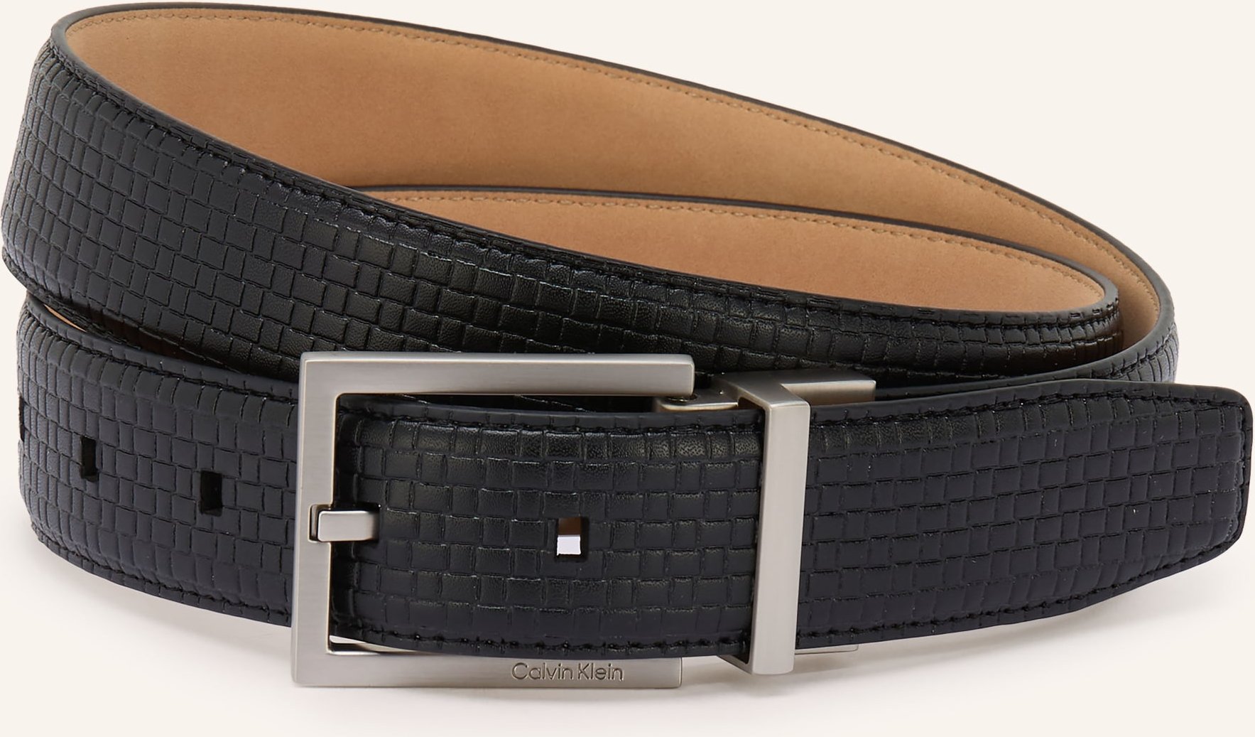 Calvin Klein Ledergürtel schwarz