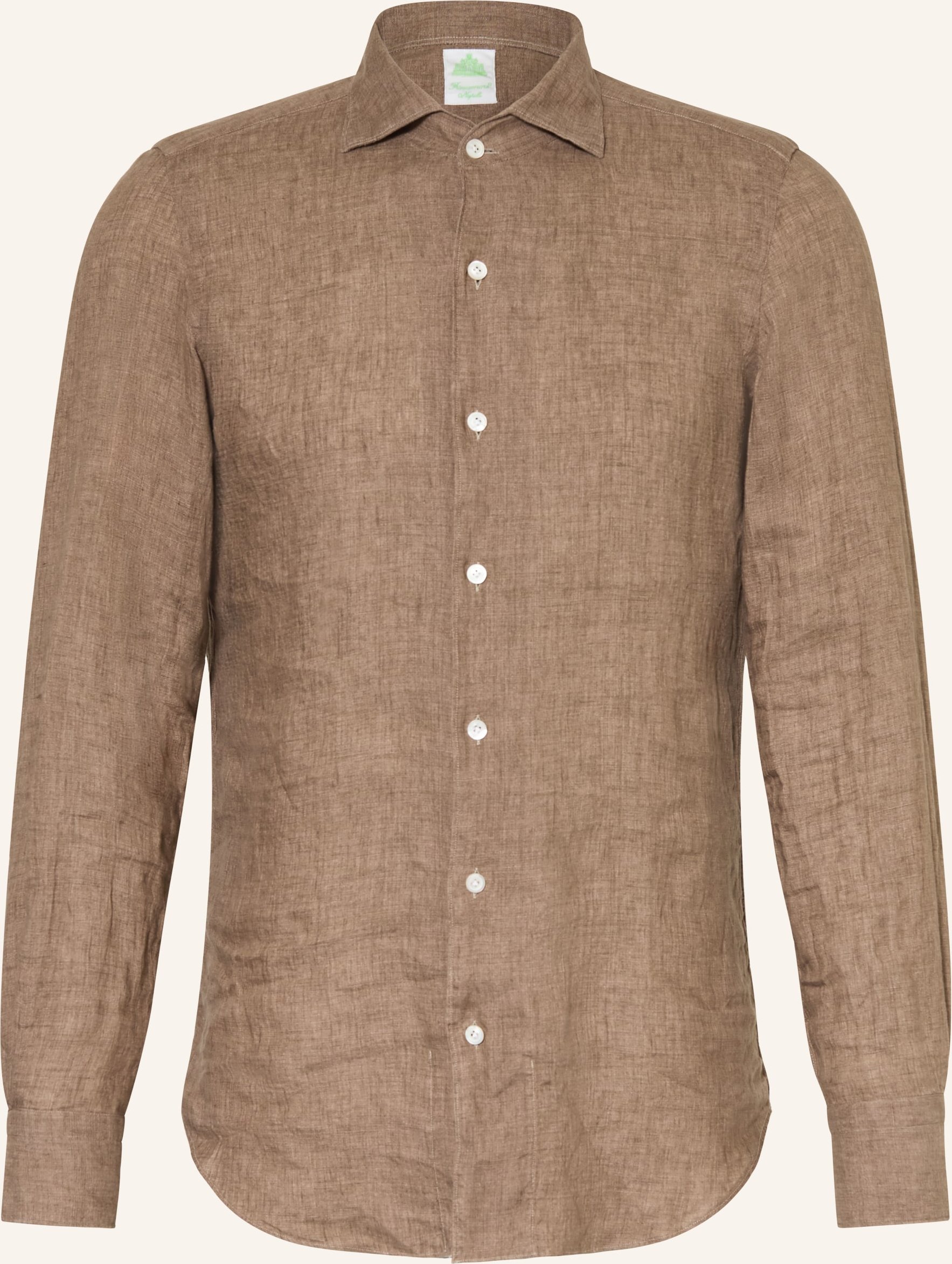 Finamore 1925 Leinenhemd Tokyo Nico Regular Fit braun