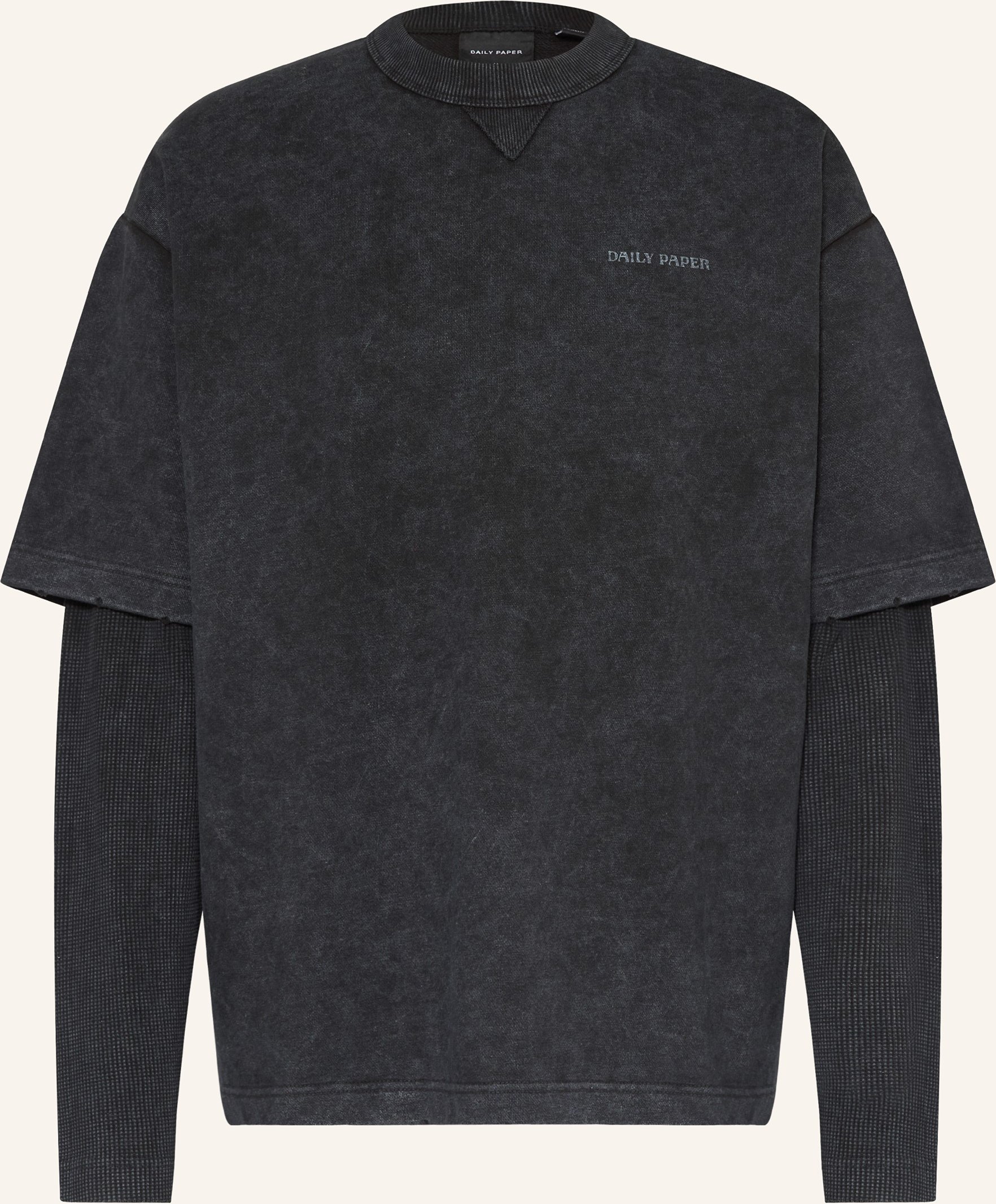 Daily Paper Sweatshirt Im Materialmix schwarz