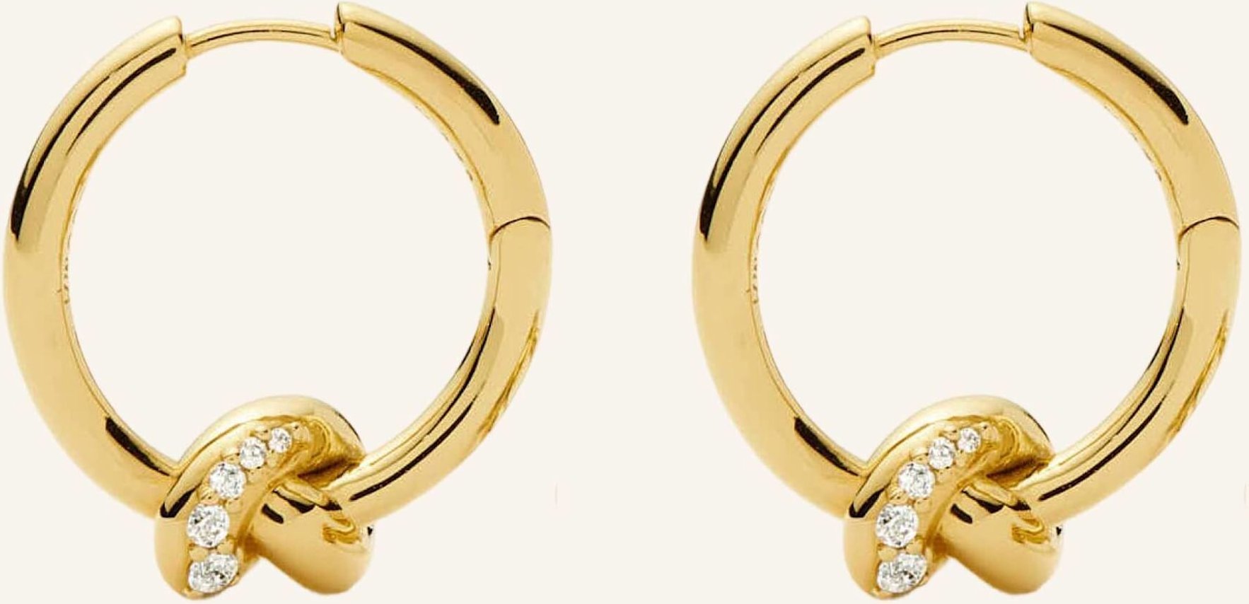 Missoma Ohrringe Lucy Williams Pavé Knot Small By Glambou gold