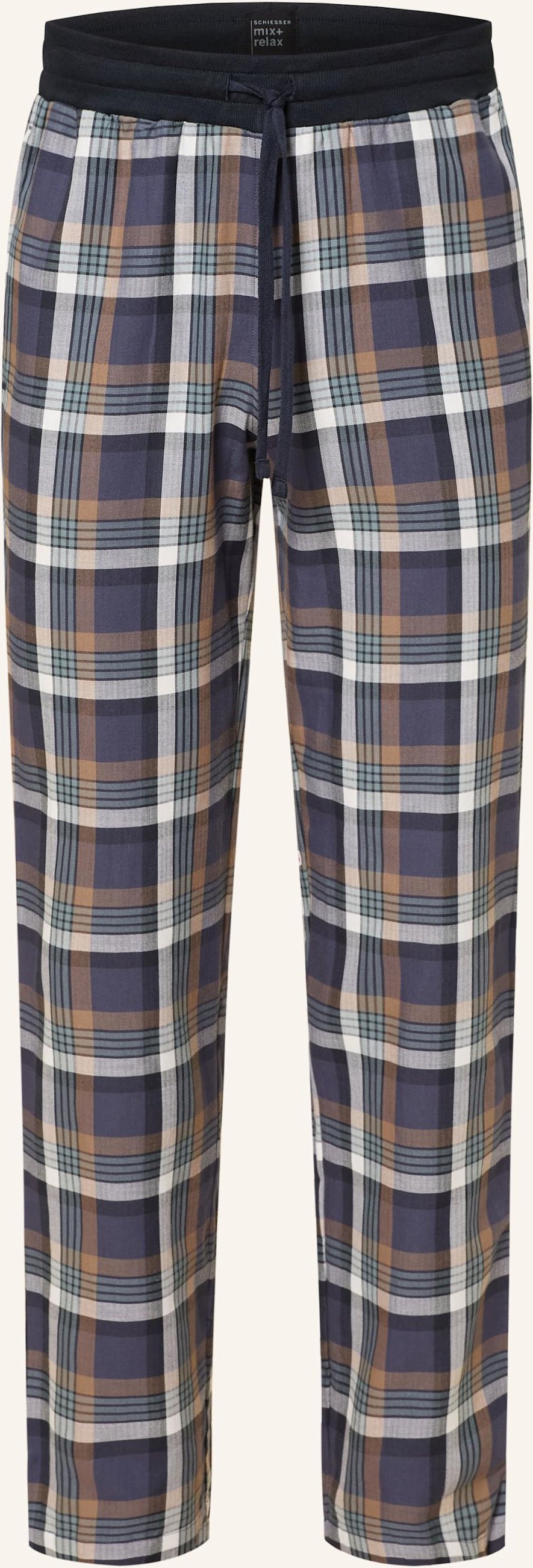 Schiesser Schlafhose Mix+Relax blau