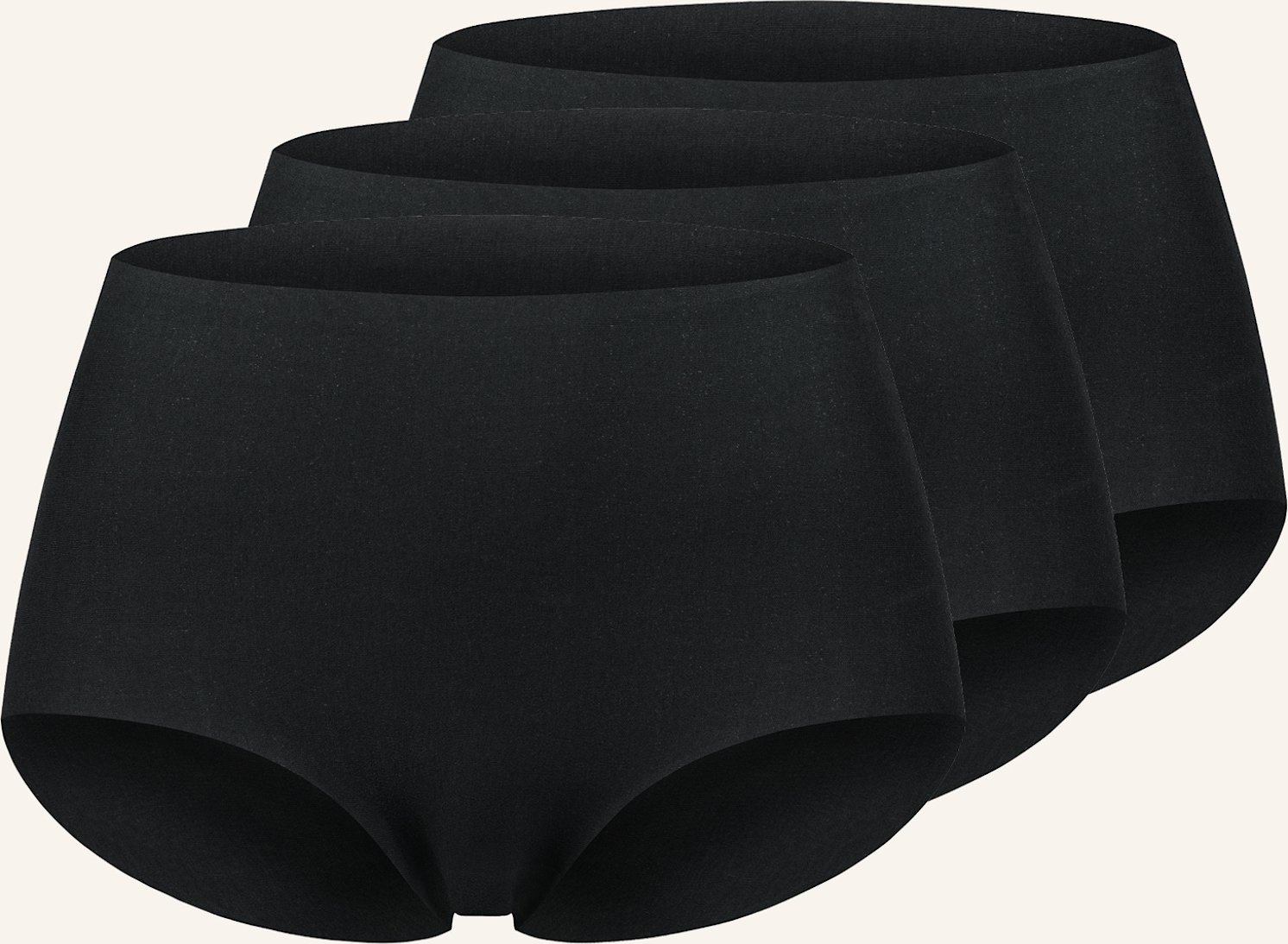 Erlich Textil Erlich Textil 3 Pack - Seamless High Waist Slip Light Touch High Waist Slip Im 3er Pack schwarz