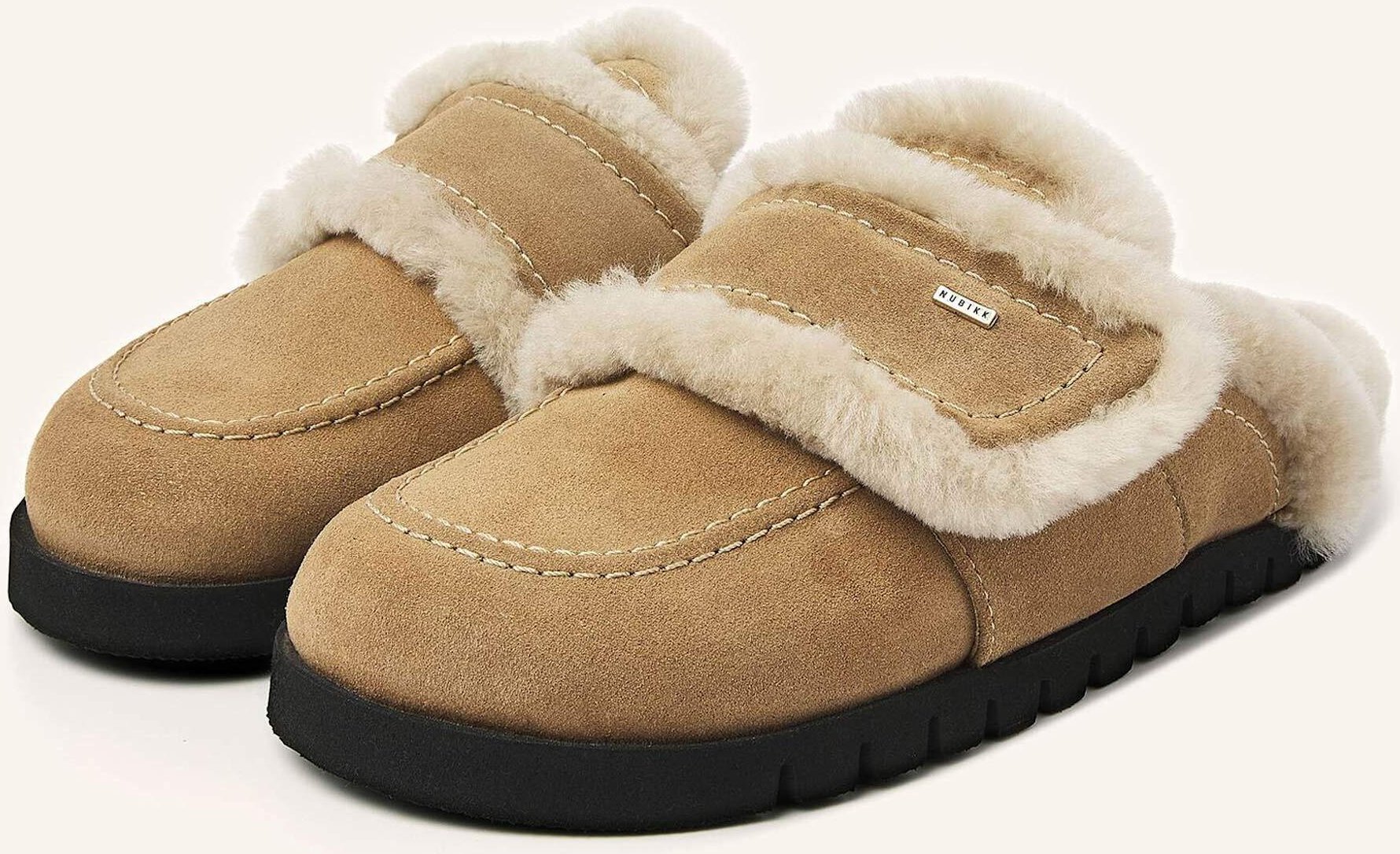 Thumbnail - Nubikk Hausschuhe Teddy Fur beige