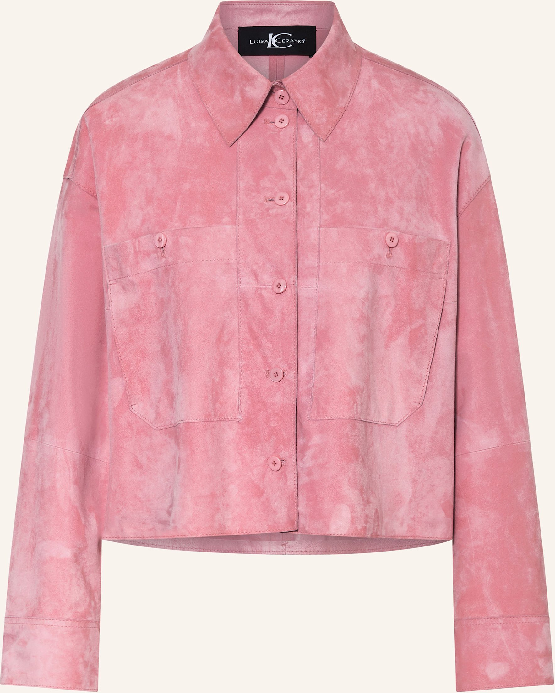 Thumbnail - Luisa Cerano Lederjacke rosa