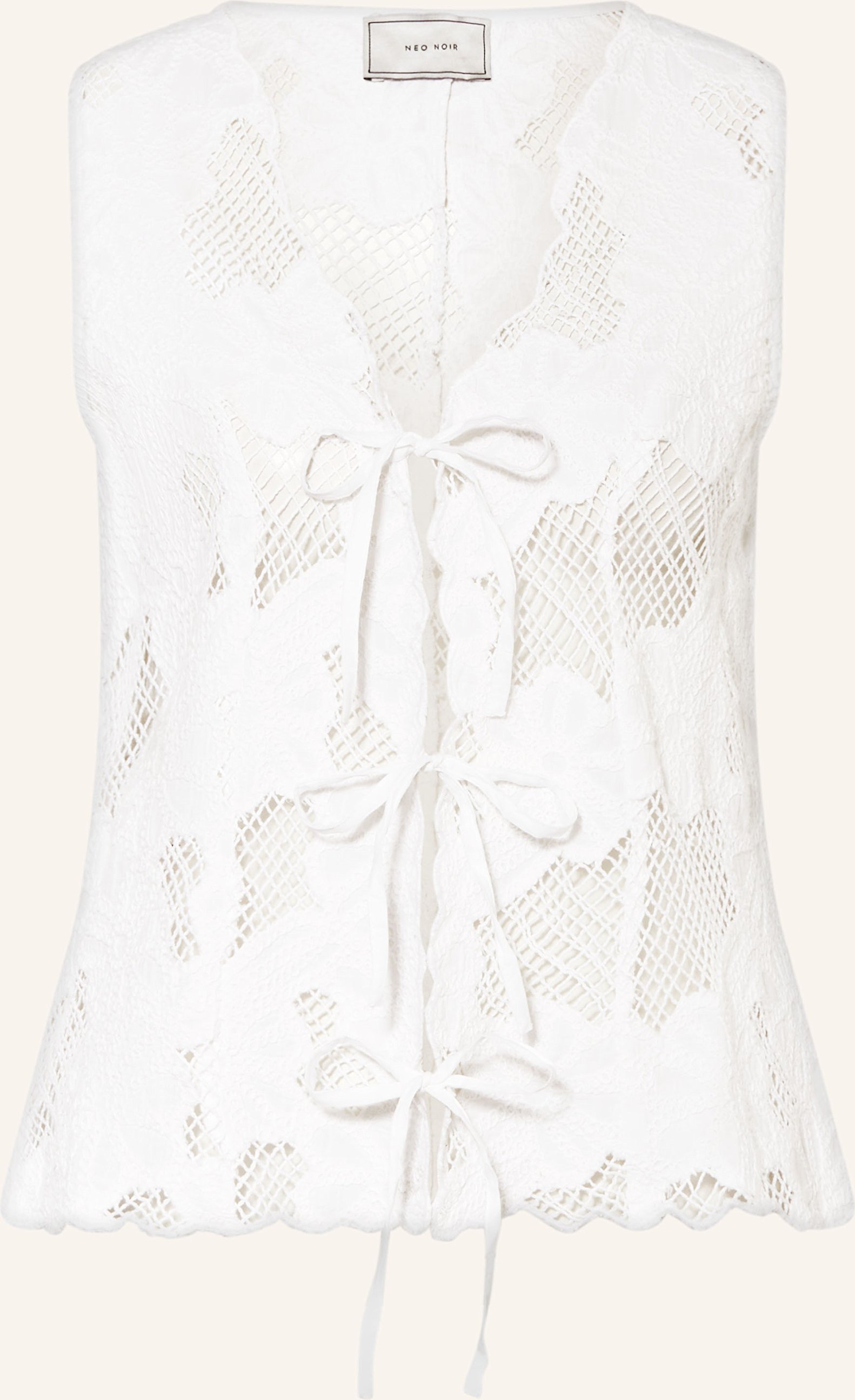 Neo Noir Spitzentop Alboa weiss