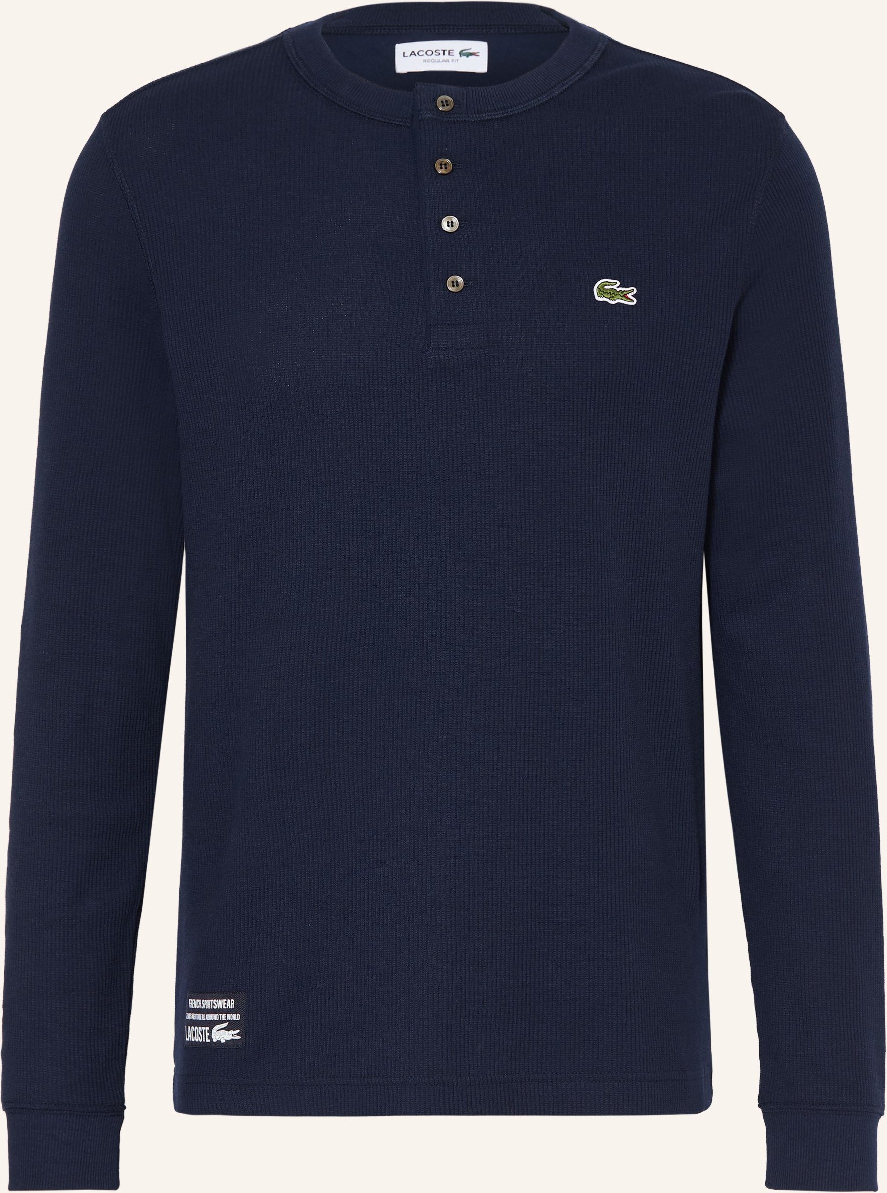 Thumbnail - Lacoste Henley-Shirt blau