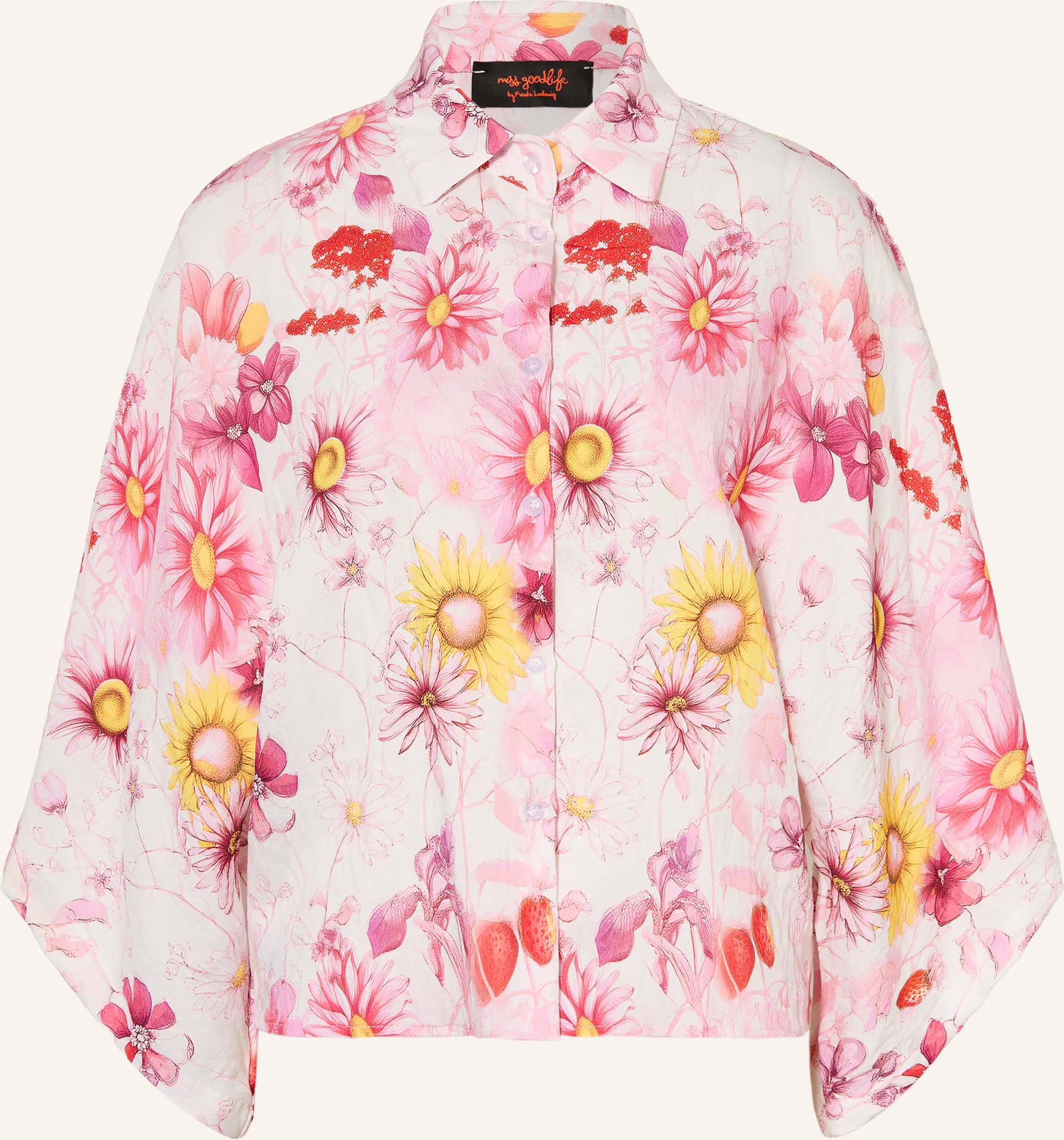 Miss Goodlife Hemdbluse 3/4-Arm rosa