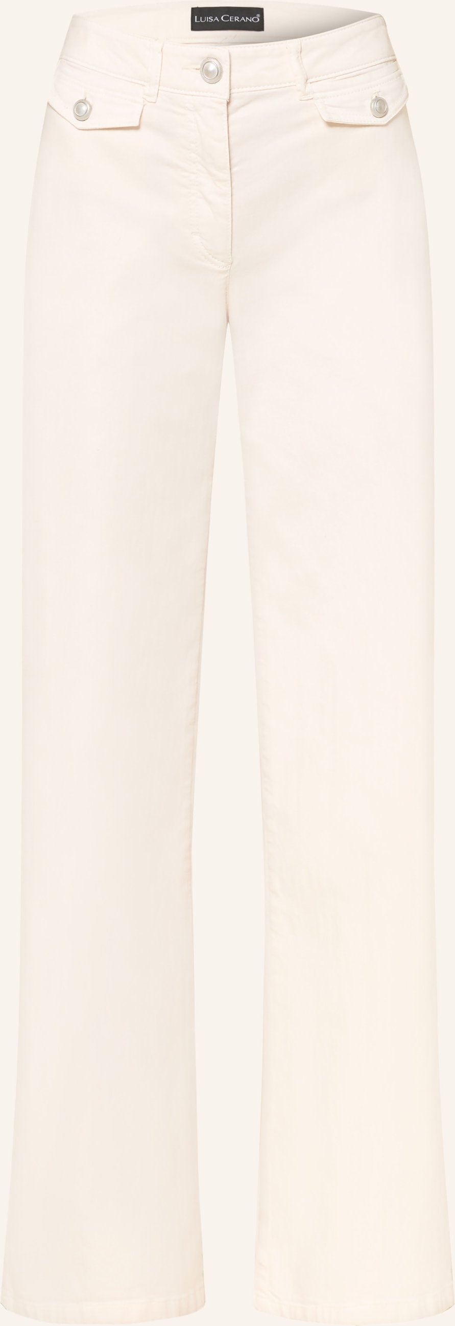 Luisa Cerano Wide Leg Jeans weiss