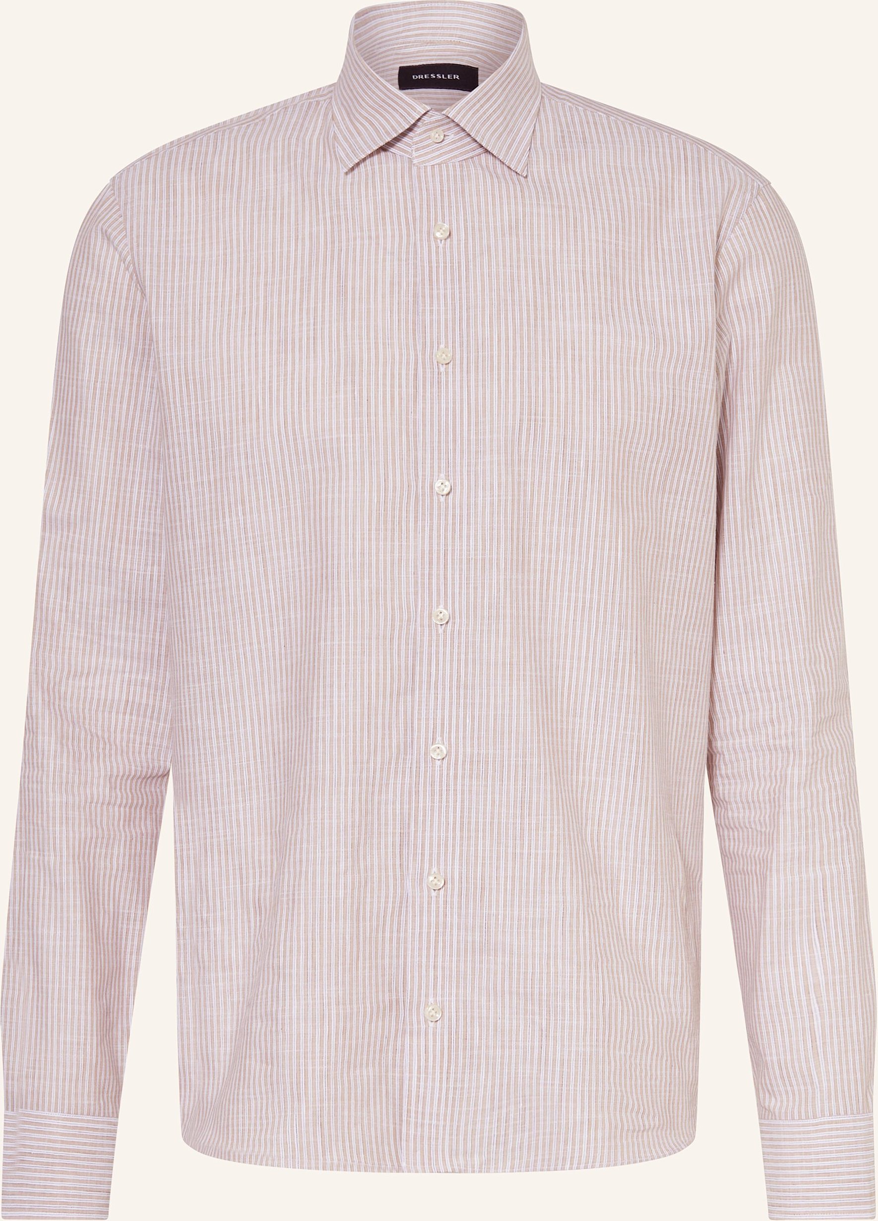 Dressler Hemd Venice Shaped Fit braun