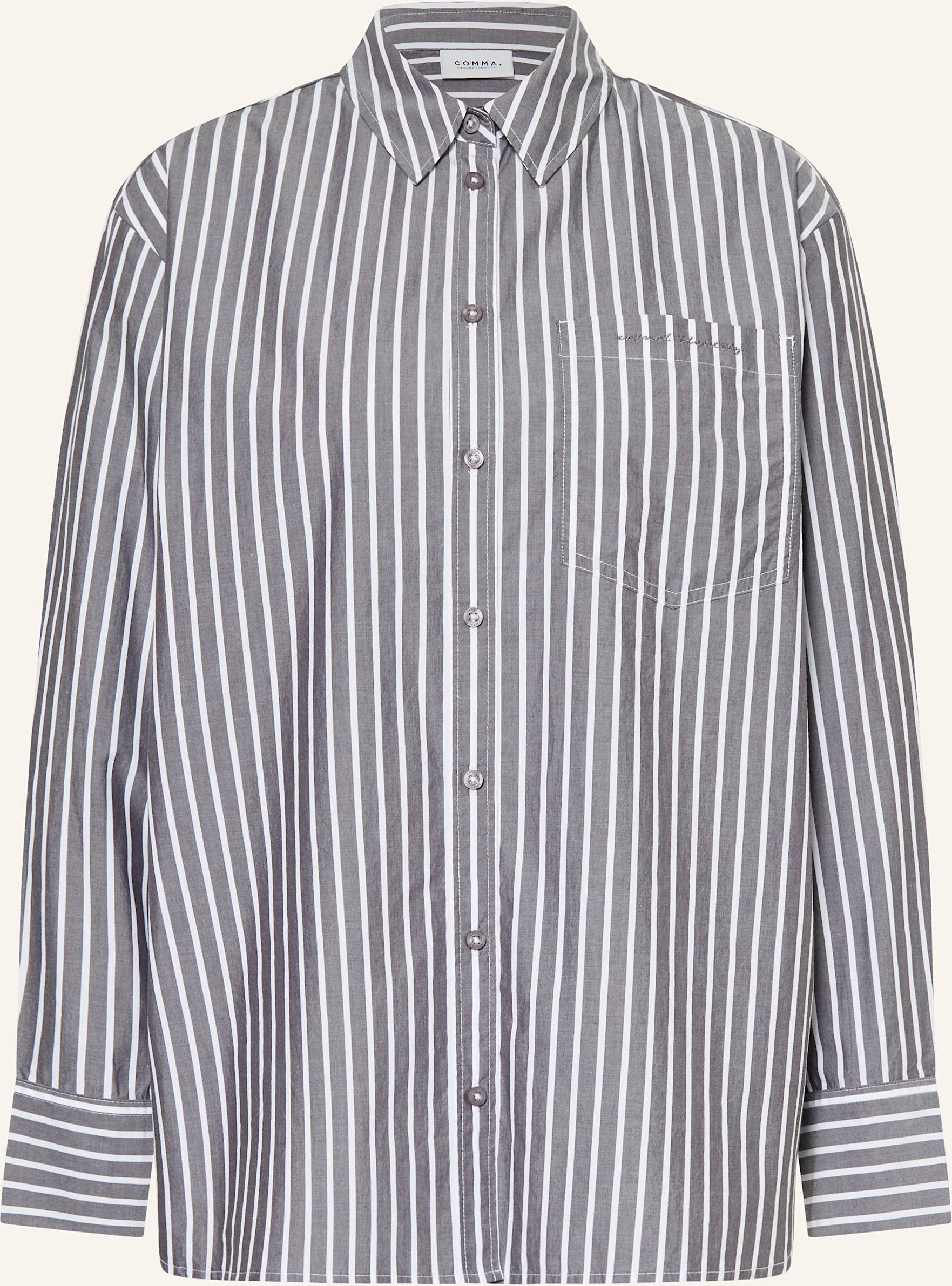 Comma Casual Identity Hemdbluse grau