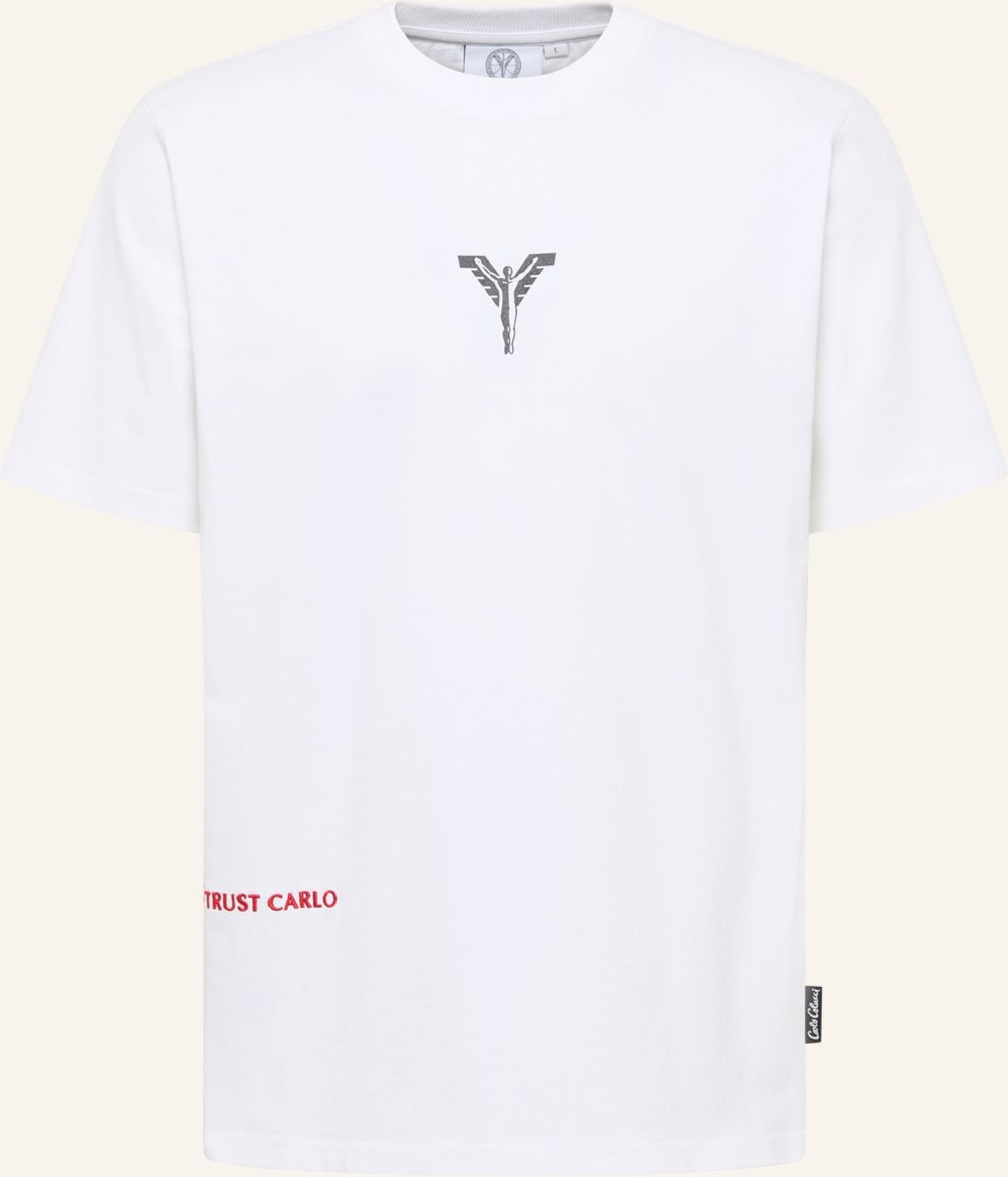 Carlo Colucci T-Shirt Fake News - Black Friday Faes weiss