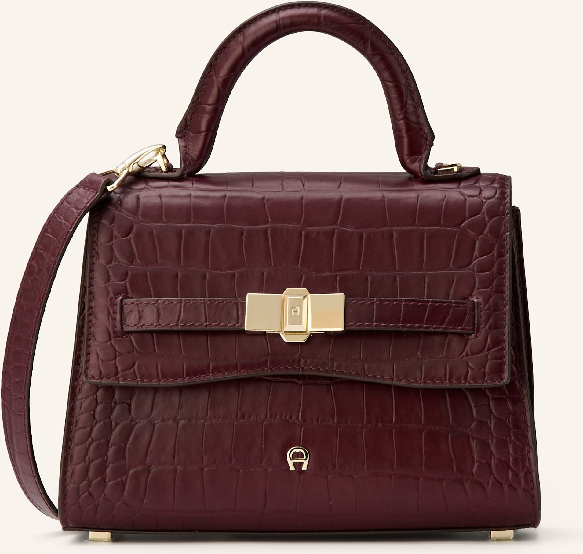 Thumbnail - Aigner Handtasche Farah Coccodrillo Small rot