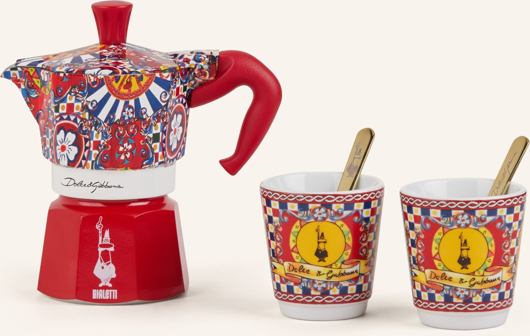 Thumbnail - Dolce & Gabbana Casa 5-Tlg. Espressokocher-Set rot