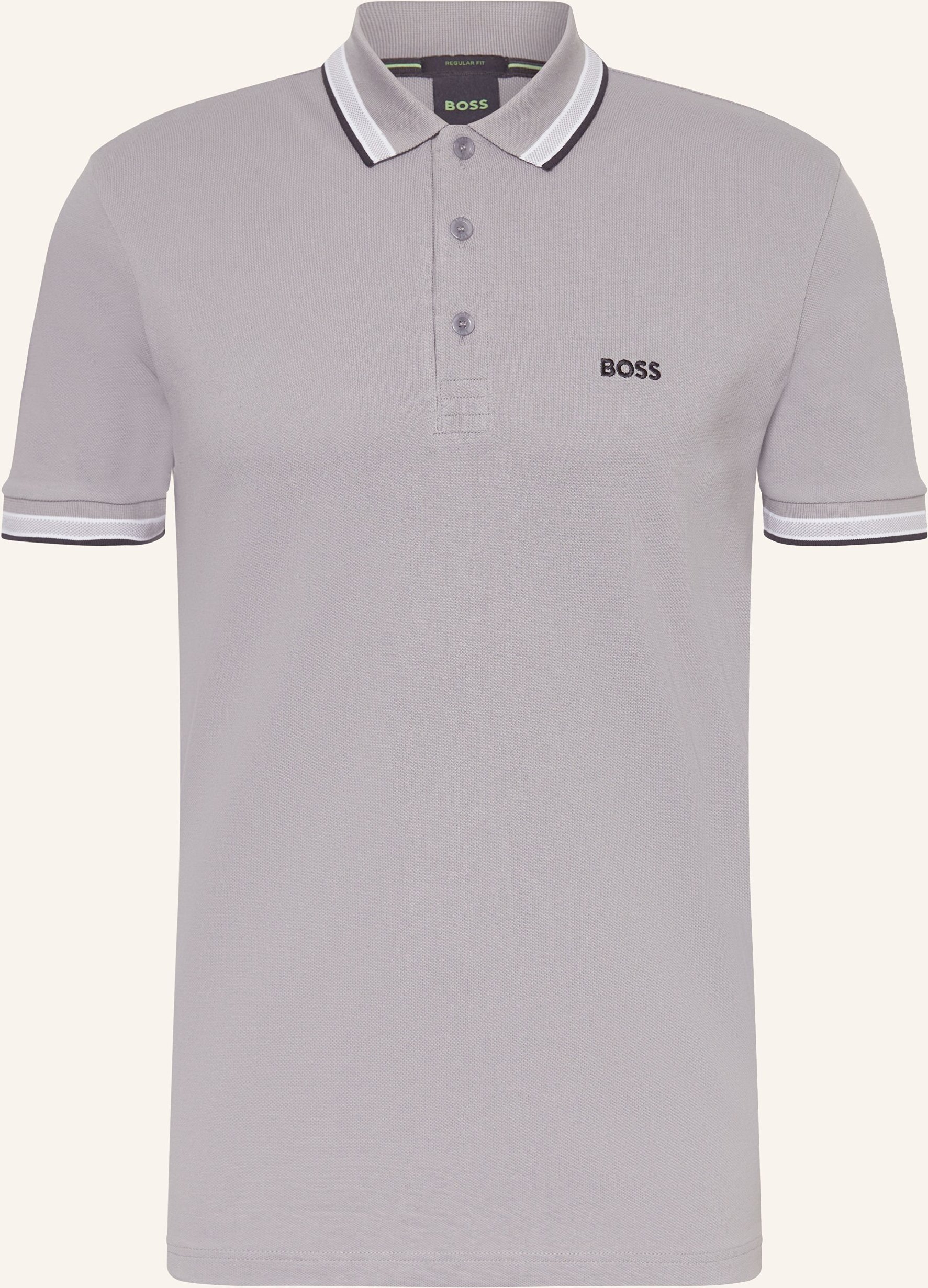 Thumbnail - Boss Piqué-Poloshirt Paddy Curved Regular Fit grau