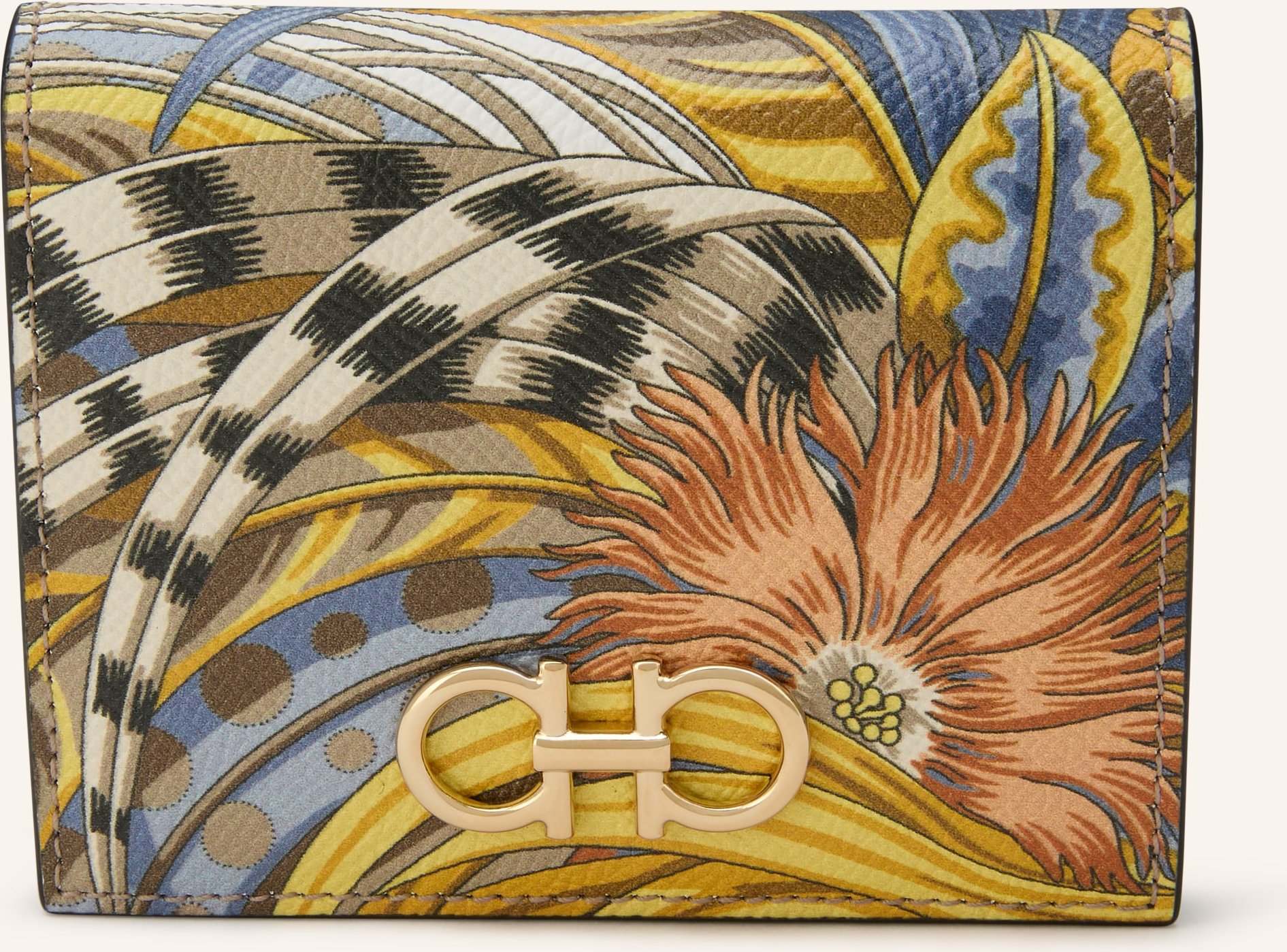 Ferragamo Geldbörse Gancini weiss