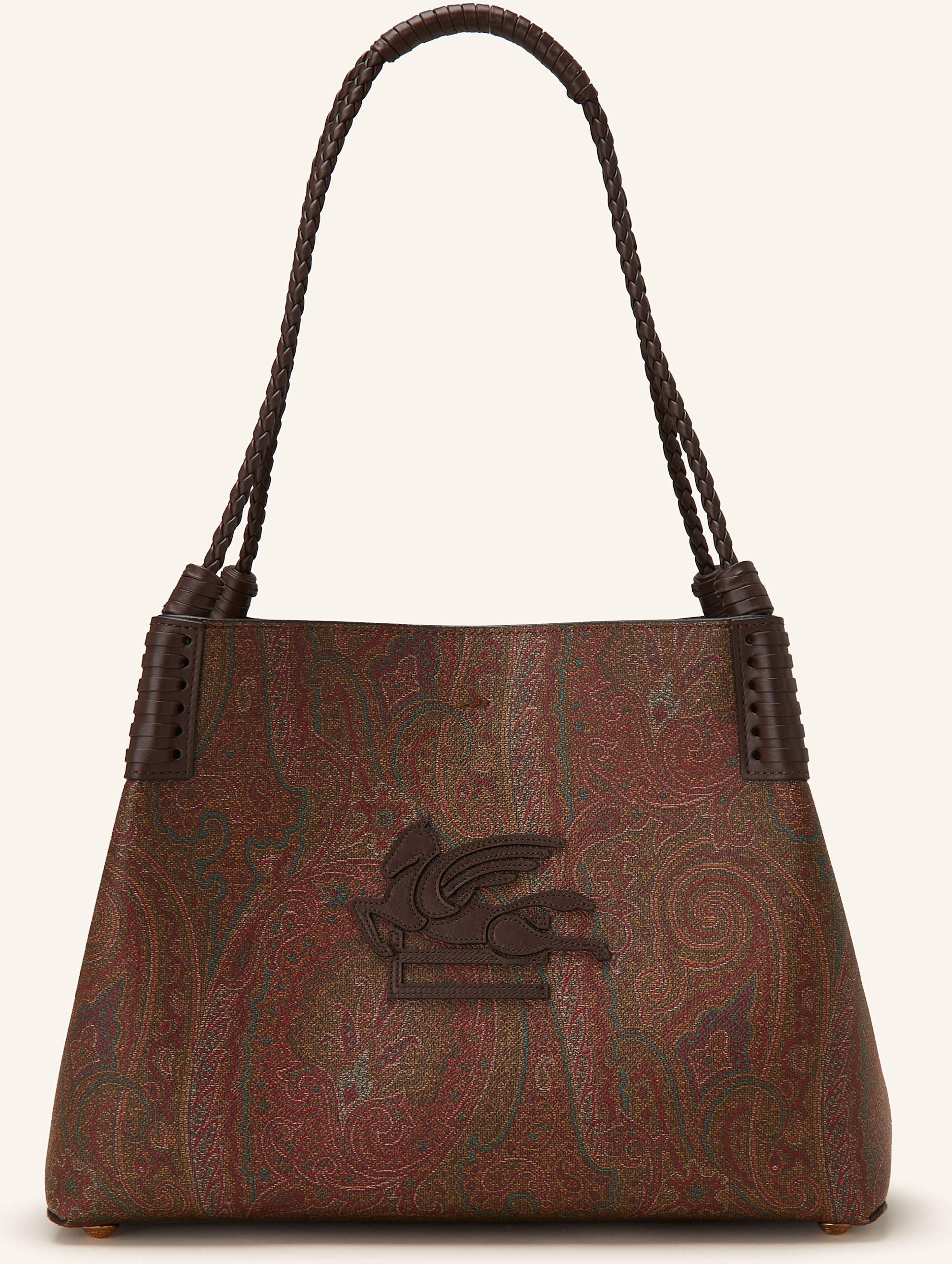 Etro Shopper Small Mit Pouch braun
