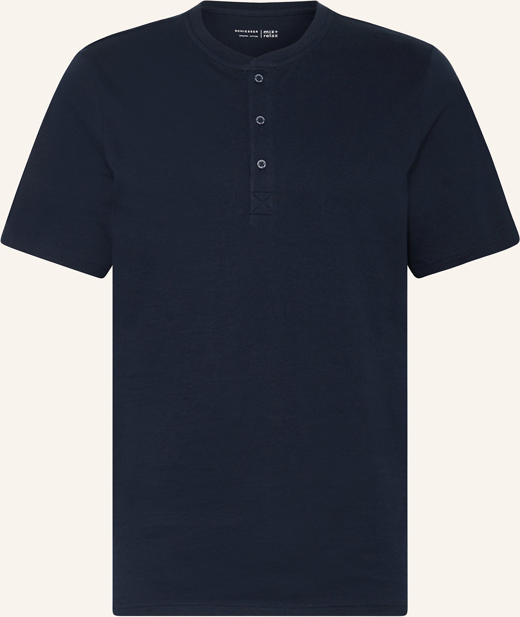 Schiesser Schlafshirt Mix+Relax blau