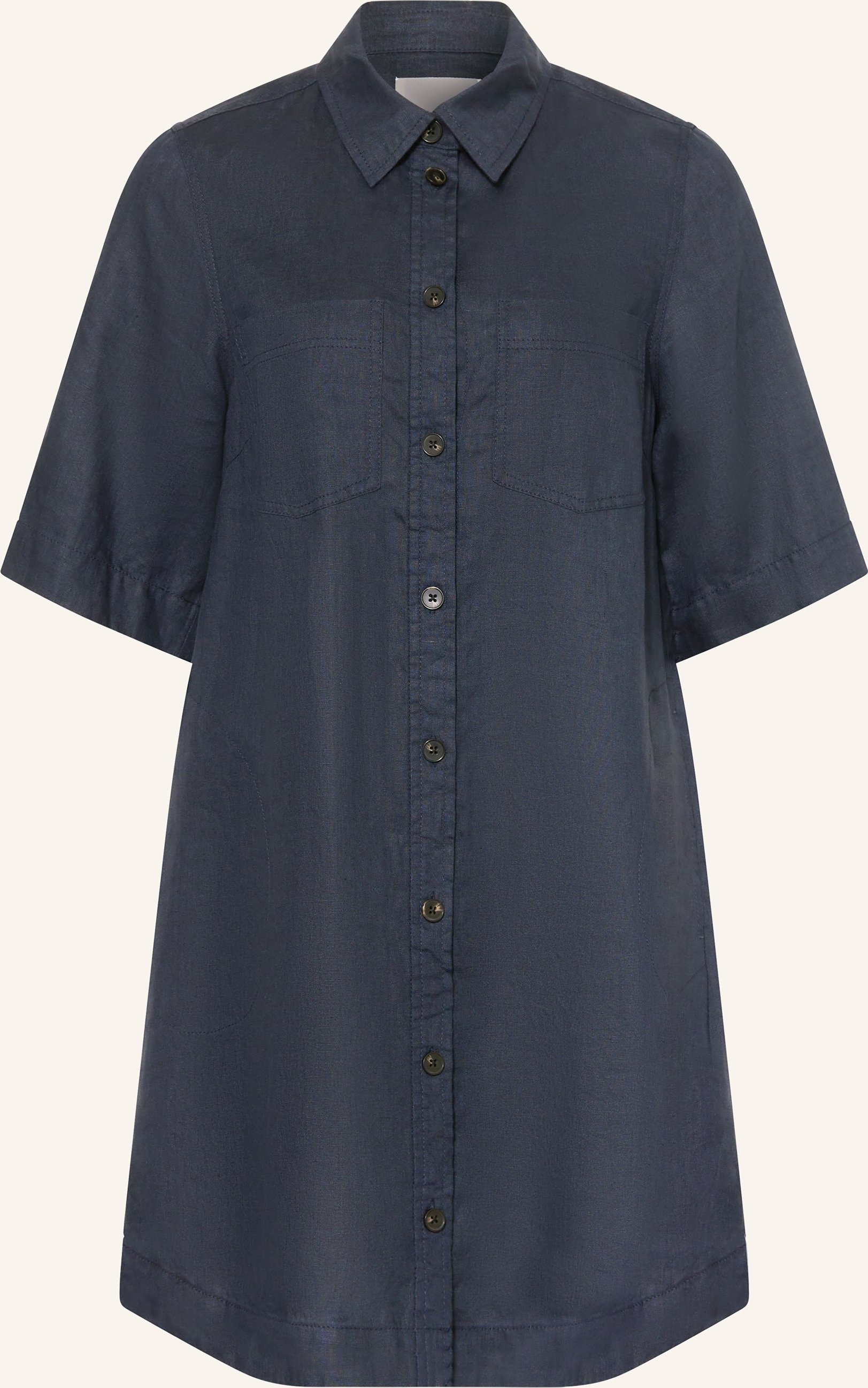 Part Two Hemdblusenkleid Sardiaepw Aus Leinen blau