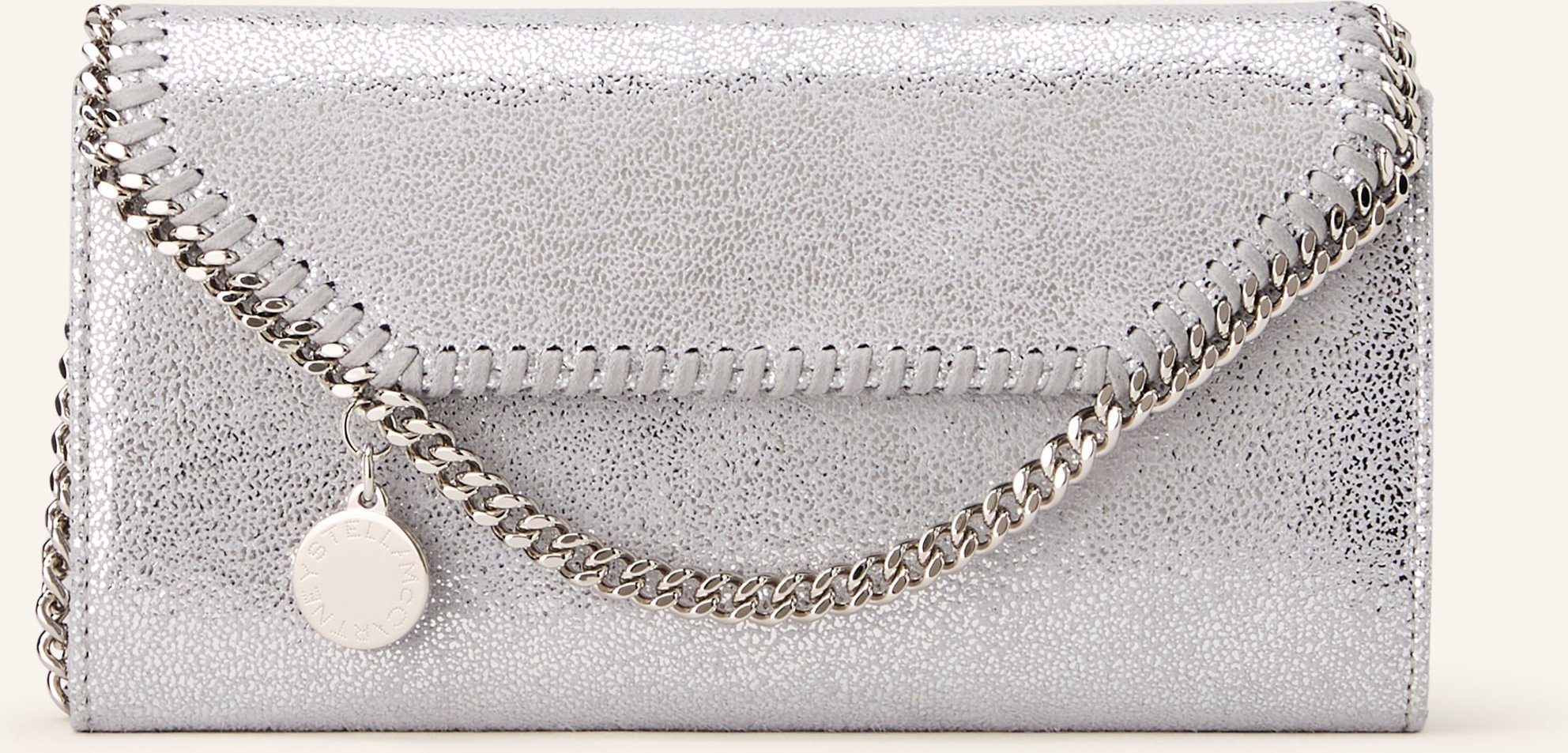 Stella Mccartney Clutch Falabella silber