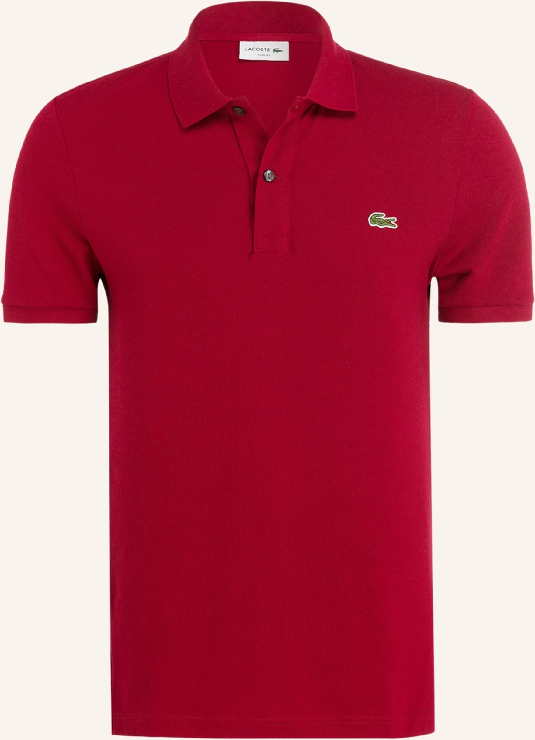 Lacoste Piqué-Poloshirt Slim Fit rot