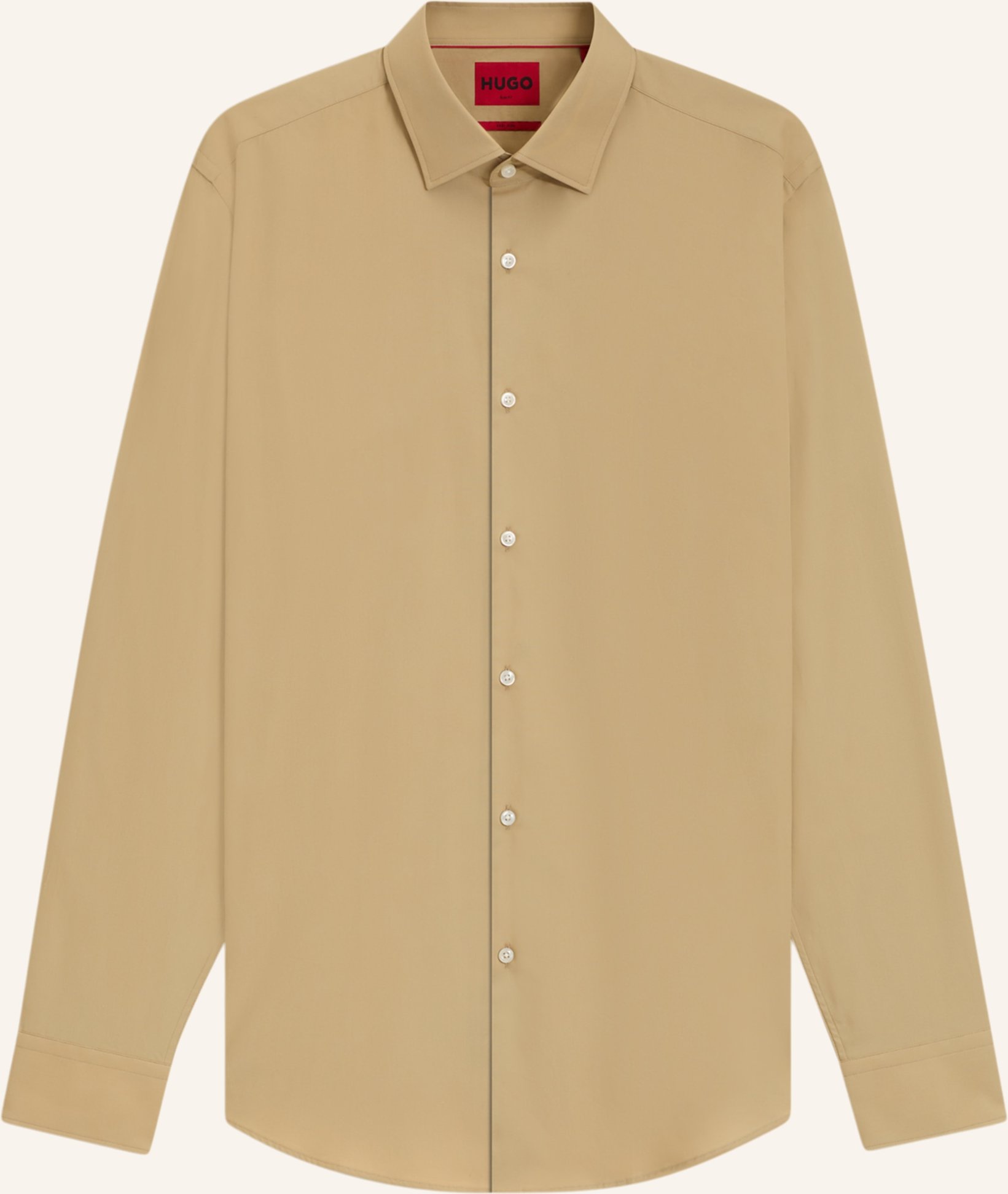 Hugo Business Hemd Kenno Slim Fit beige