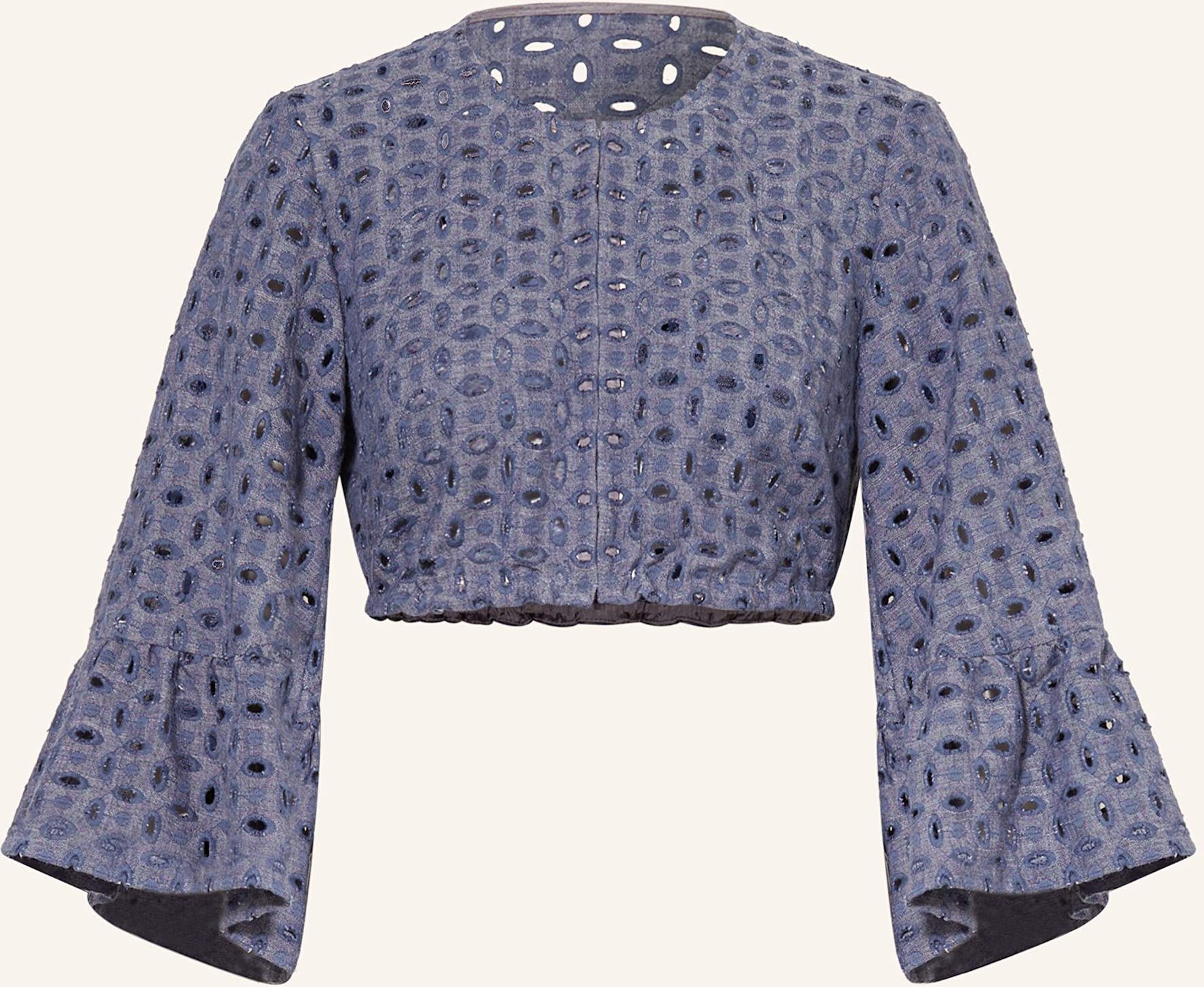 Sportalm Dirndlbluse Aus Lochspitze blau