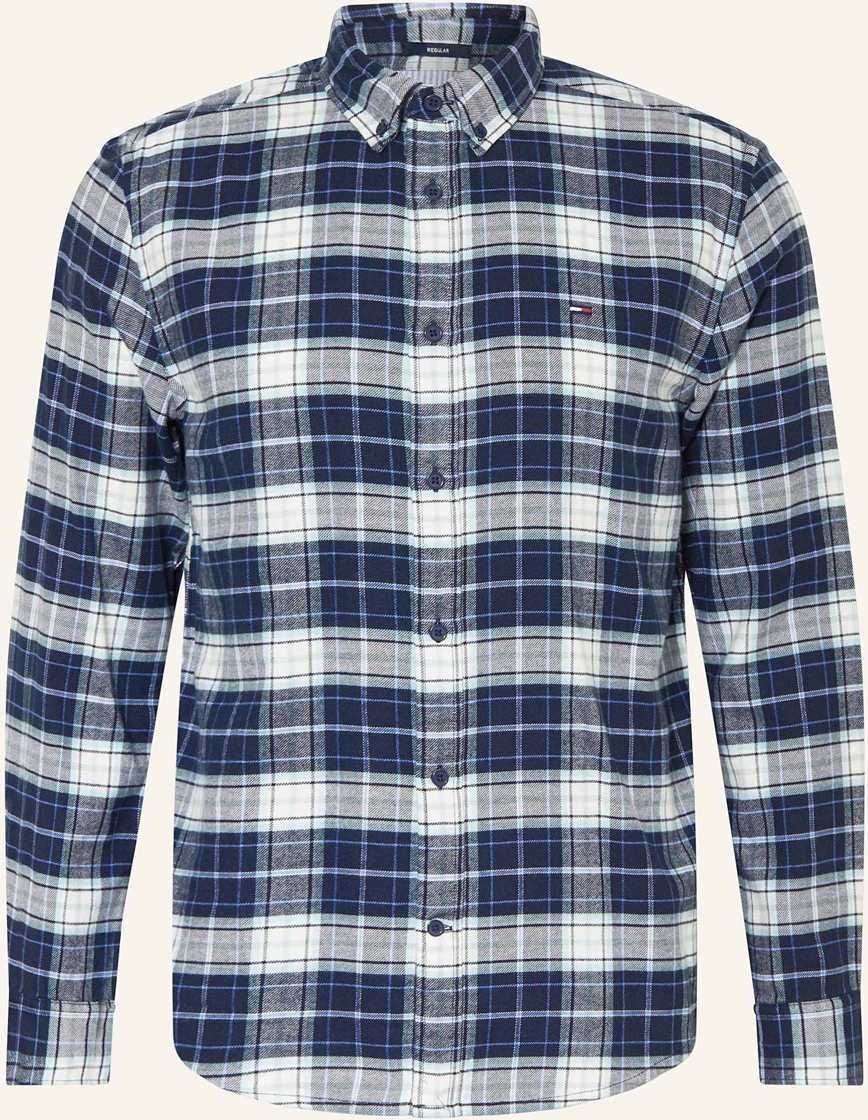 Tommy Jeans Flanellhemd Regular Fit blau