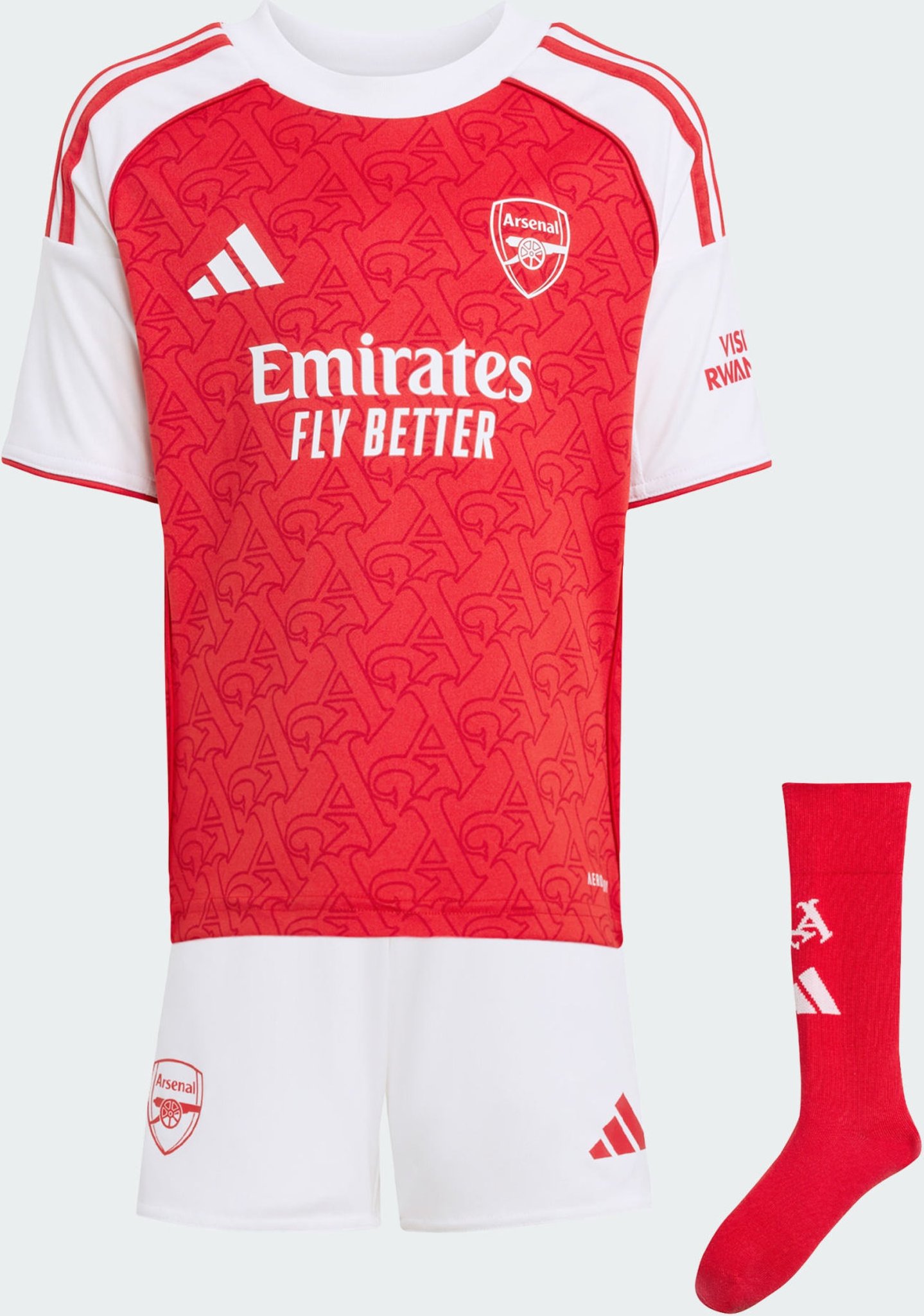 Thumbnail - Adidas Fc Arsenal 25/26 Kids Mini-Heimausrüstung rot