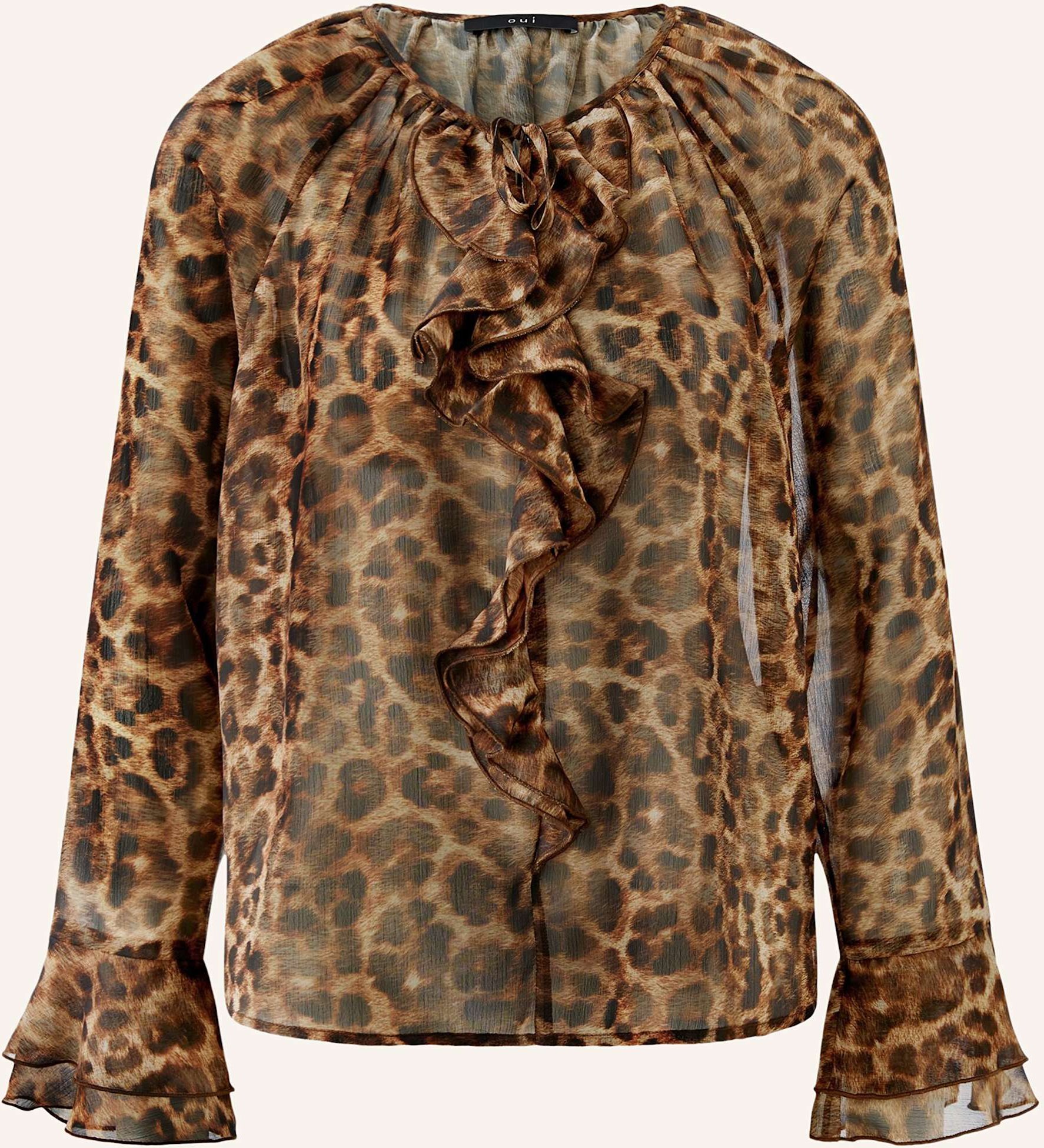 Oui Blusenshirt braun