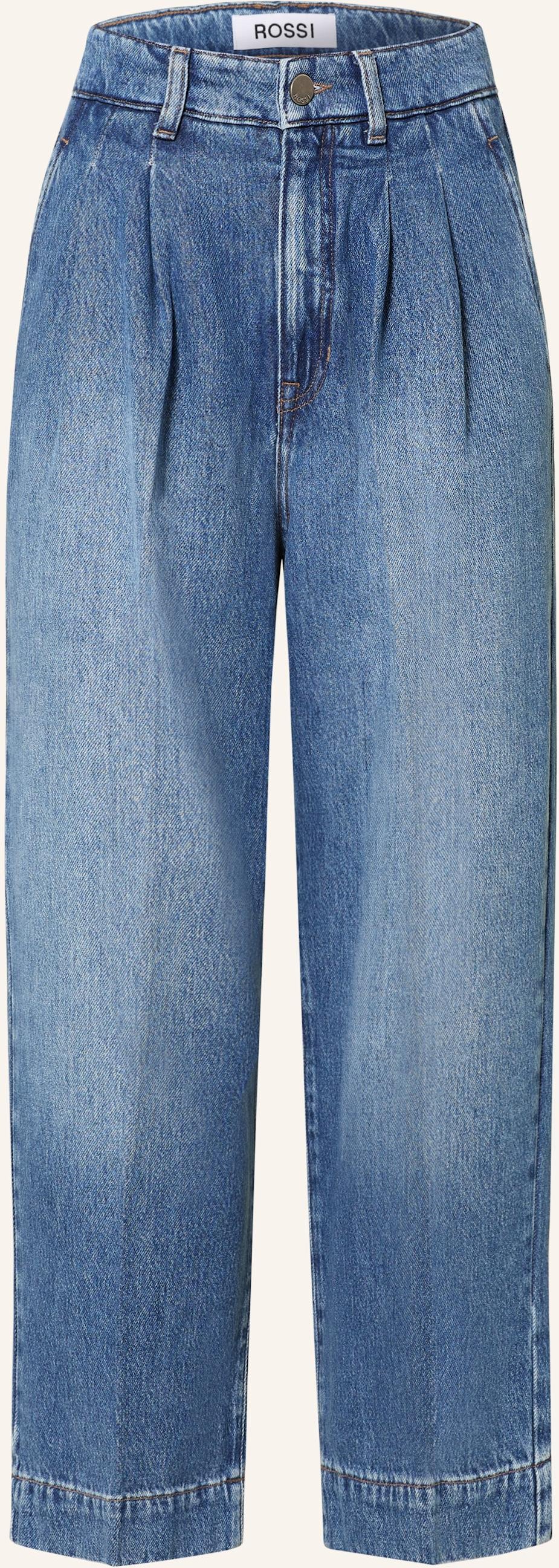 Rossi Wide Leg Jeans Noa Crop blau