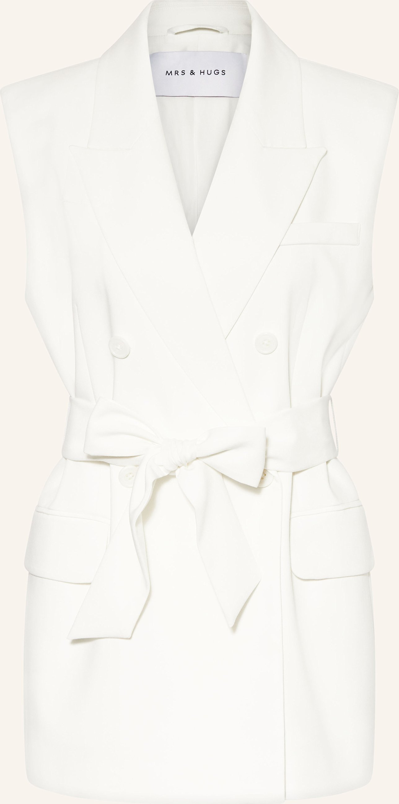 Mrs & Hugs Blazerweste weiss