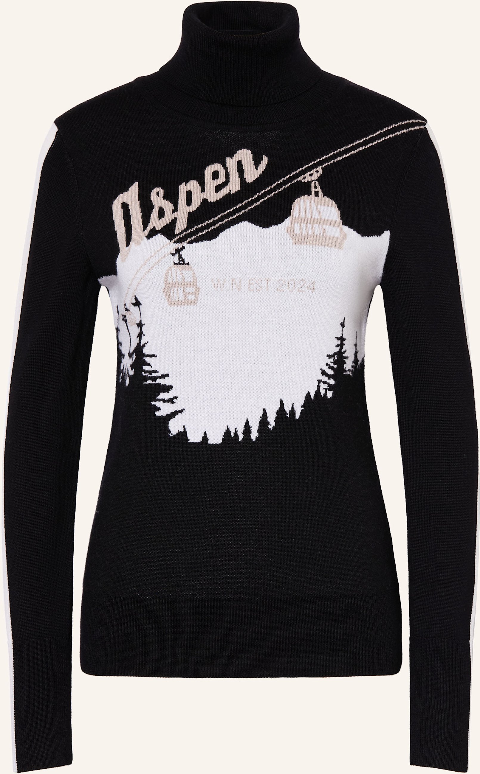 We Norwegians Rollkragenpullover After Ski Aus Merinowolle schwarz