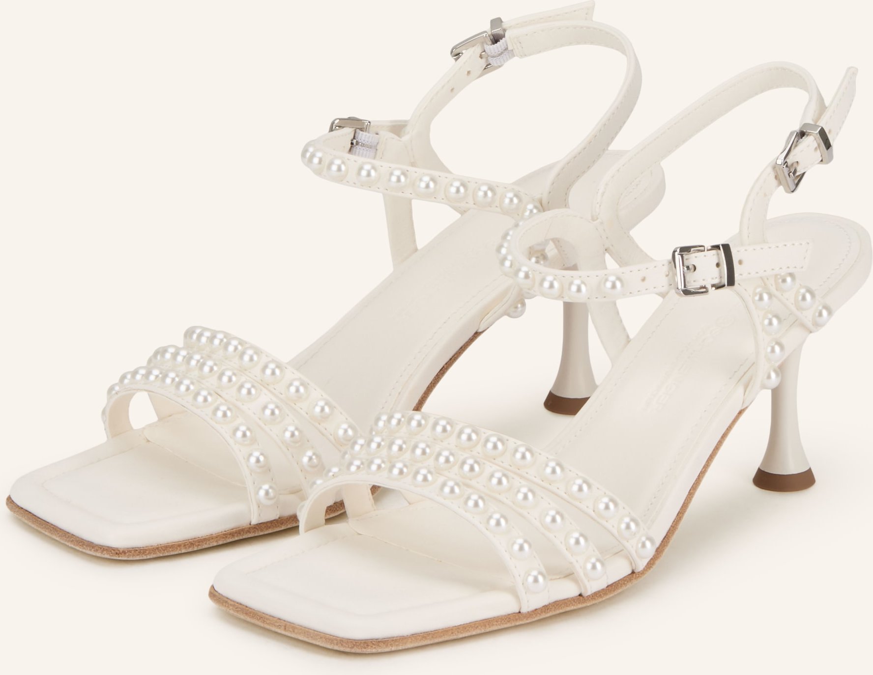 Kennel & Schmenger Sandaletten Mit Schmuckperlen weiss
