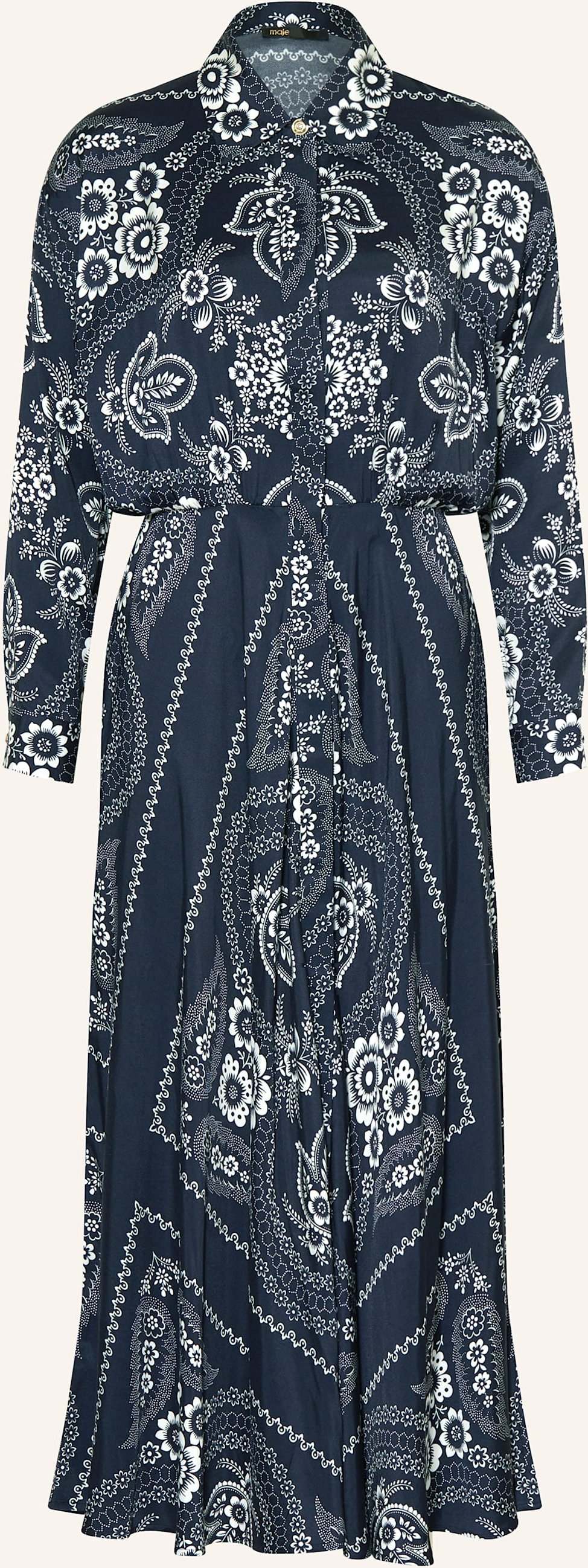Maje Hemdblusenkleid blau
