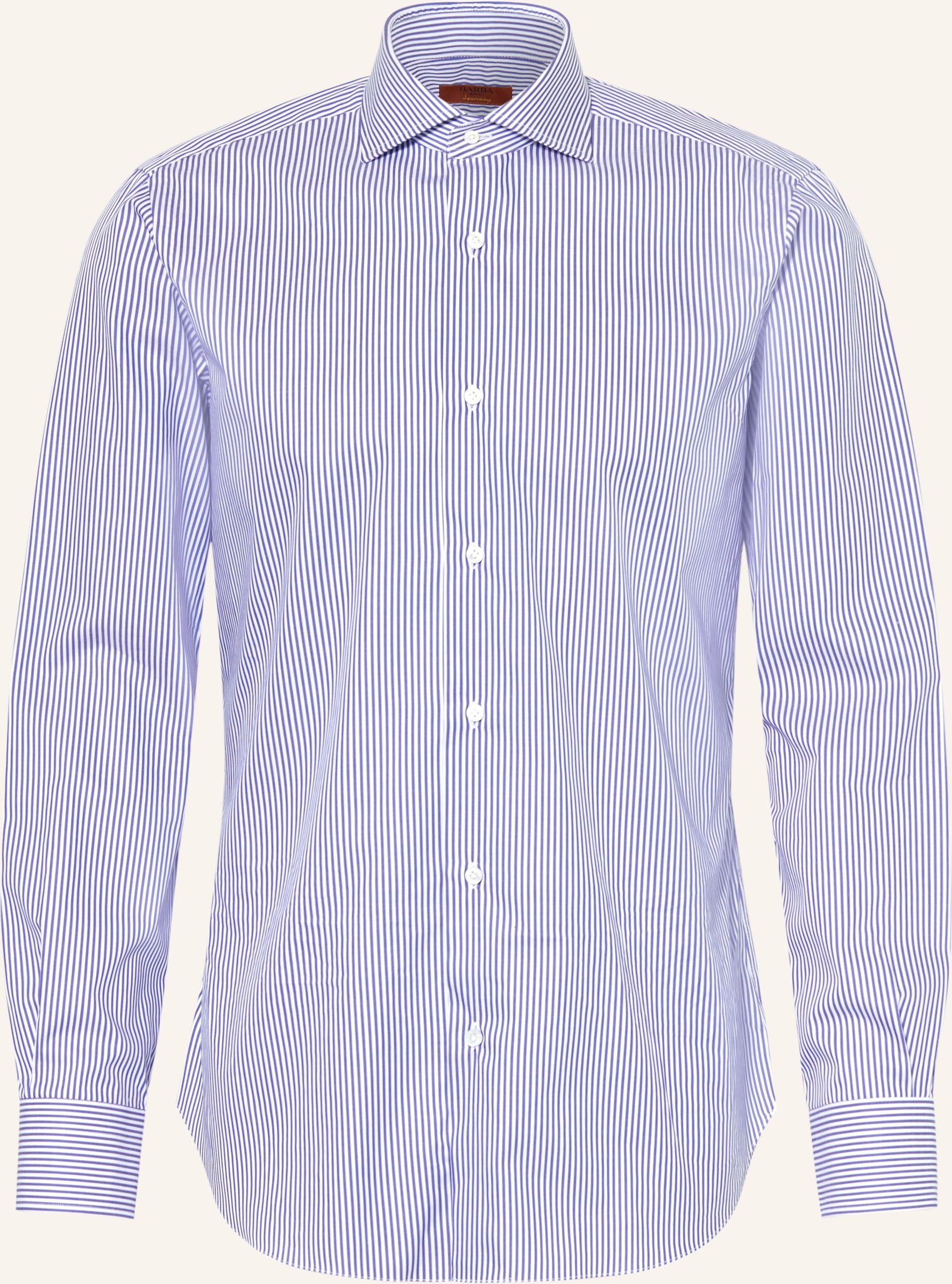 Barba Napoli Hemd Slim Fit blau