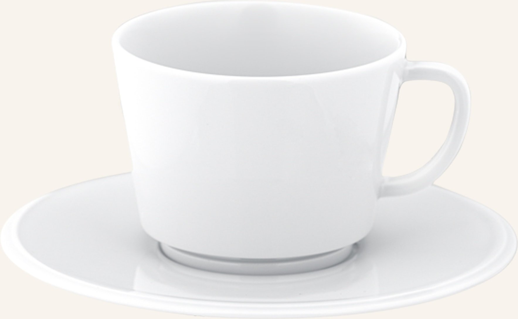 Meissen Porzellan-Manufaktur Kaffeetasse Vitruv Pur Mit Untertasse weiss