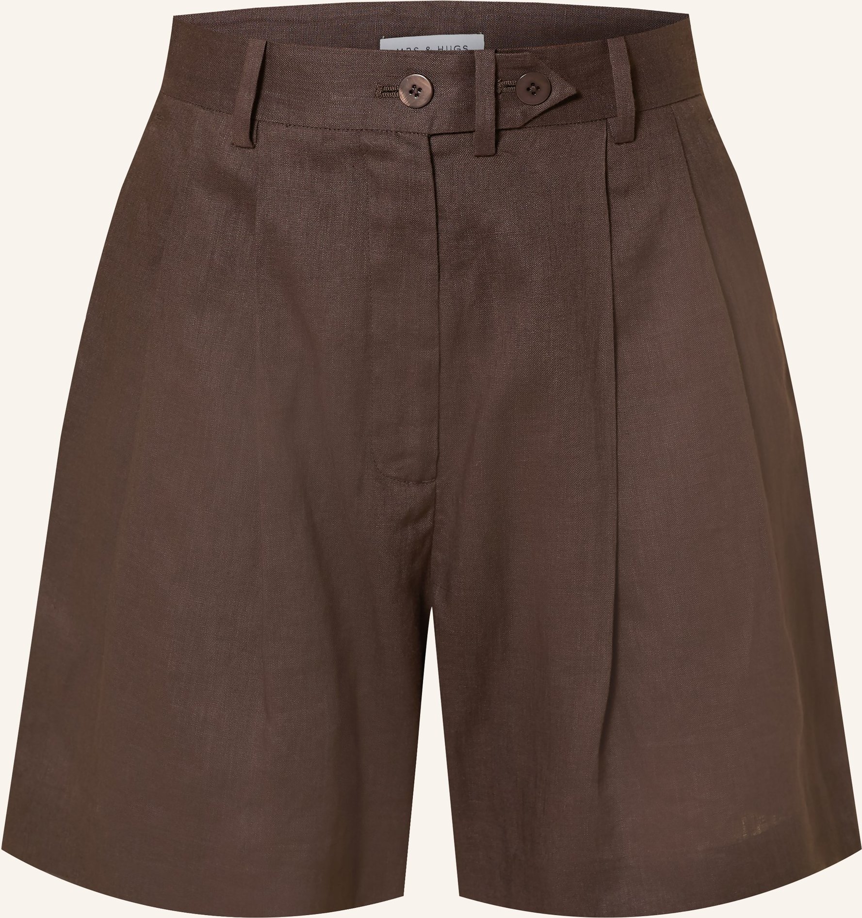 Mrs & Hugs Leinenshorts braun
