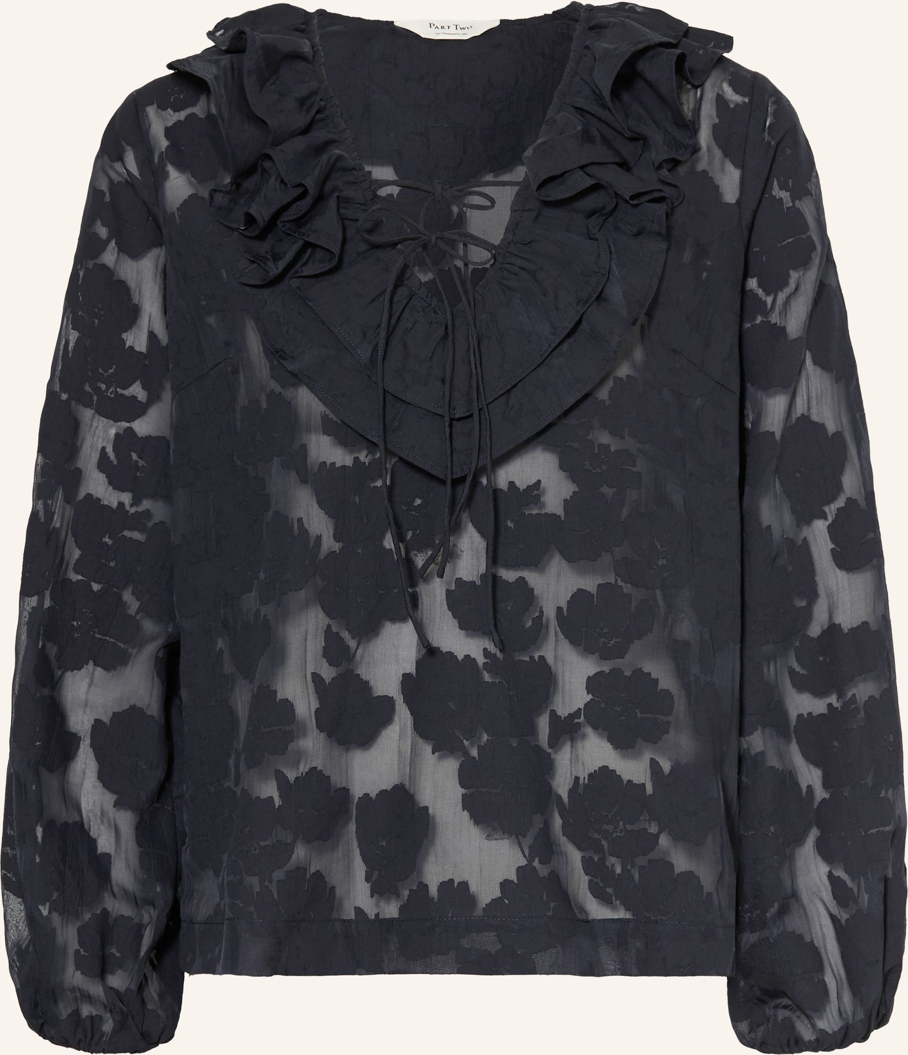 Part Two Blusenshirt Mit Rüschen blau