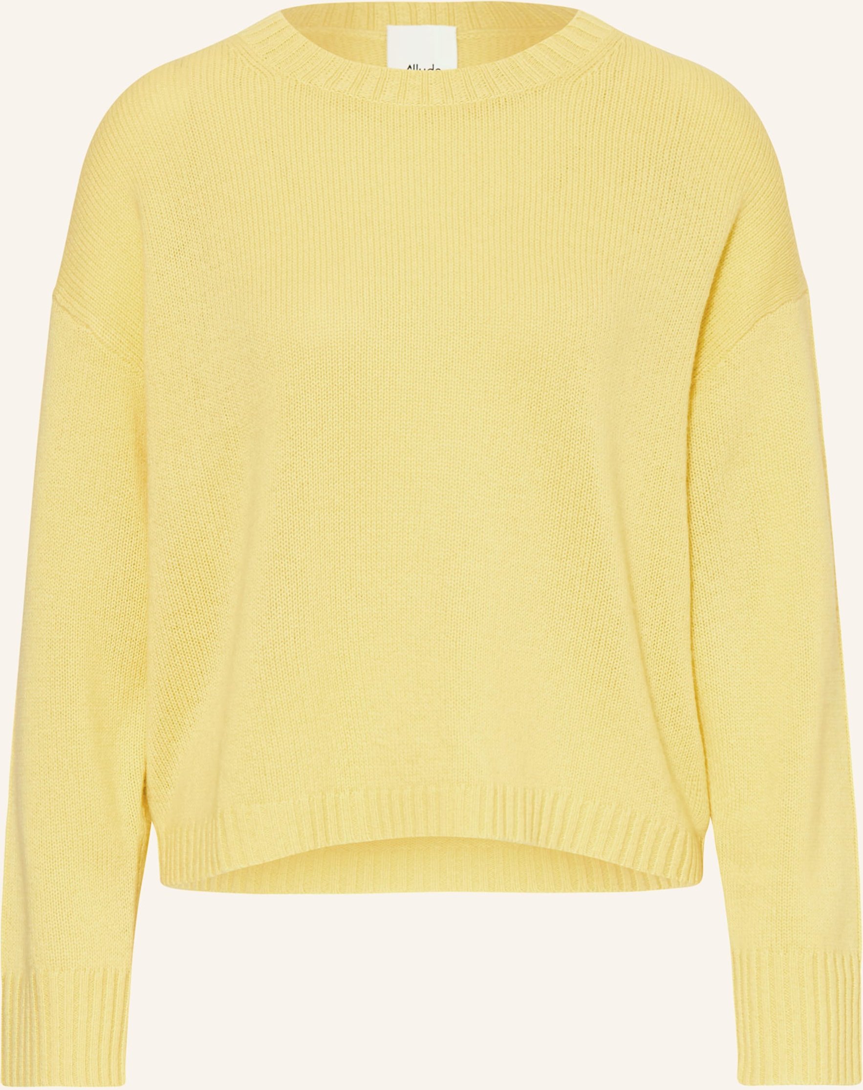 Allude Cashmere-Pullover gelb