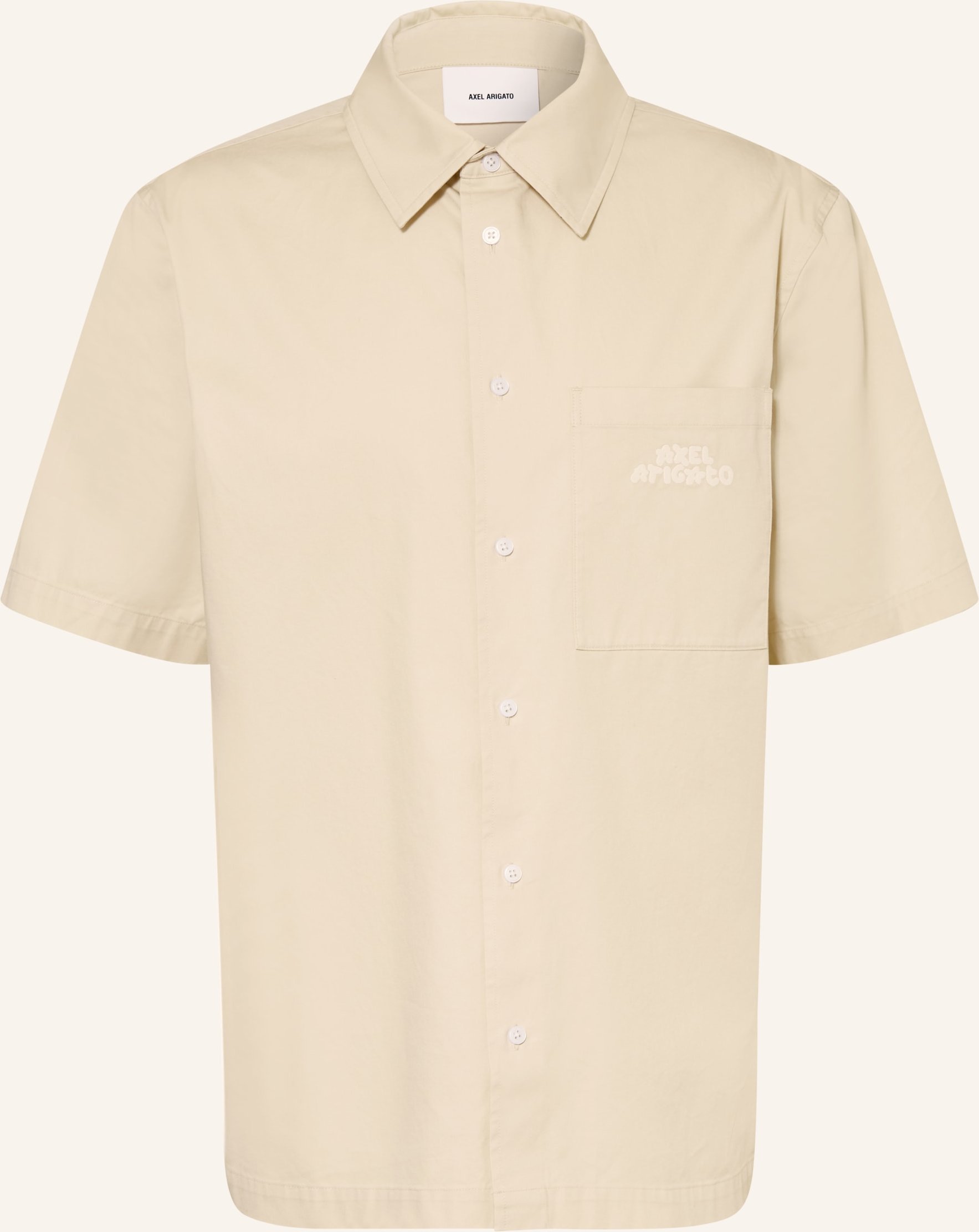 Axel Arigato Kurzarm-Hemd Drew Comfort Fit beige