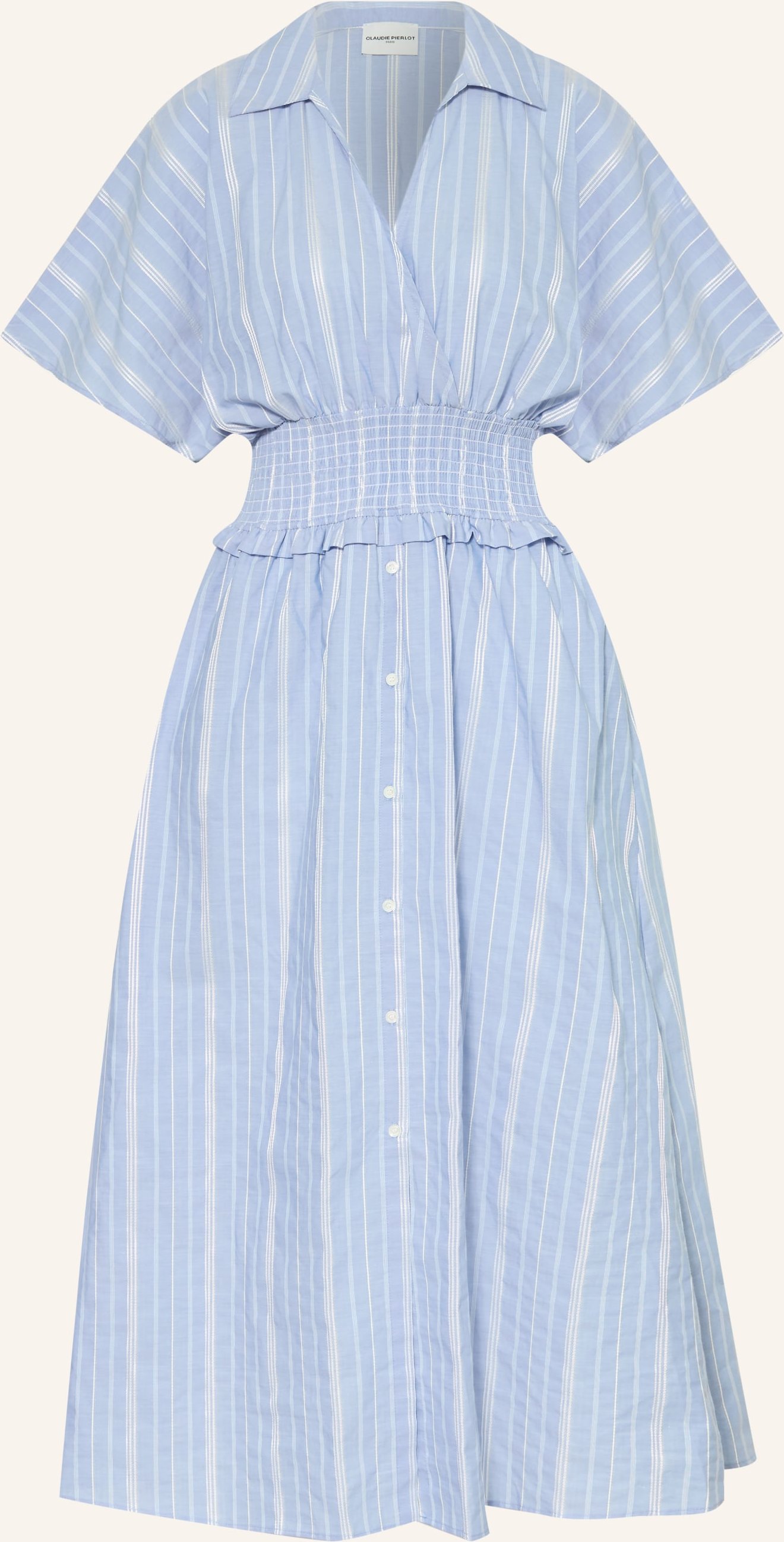 Claudie Pierlot Kleid Mit Rüschen blau