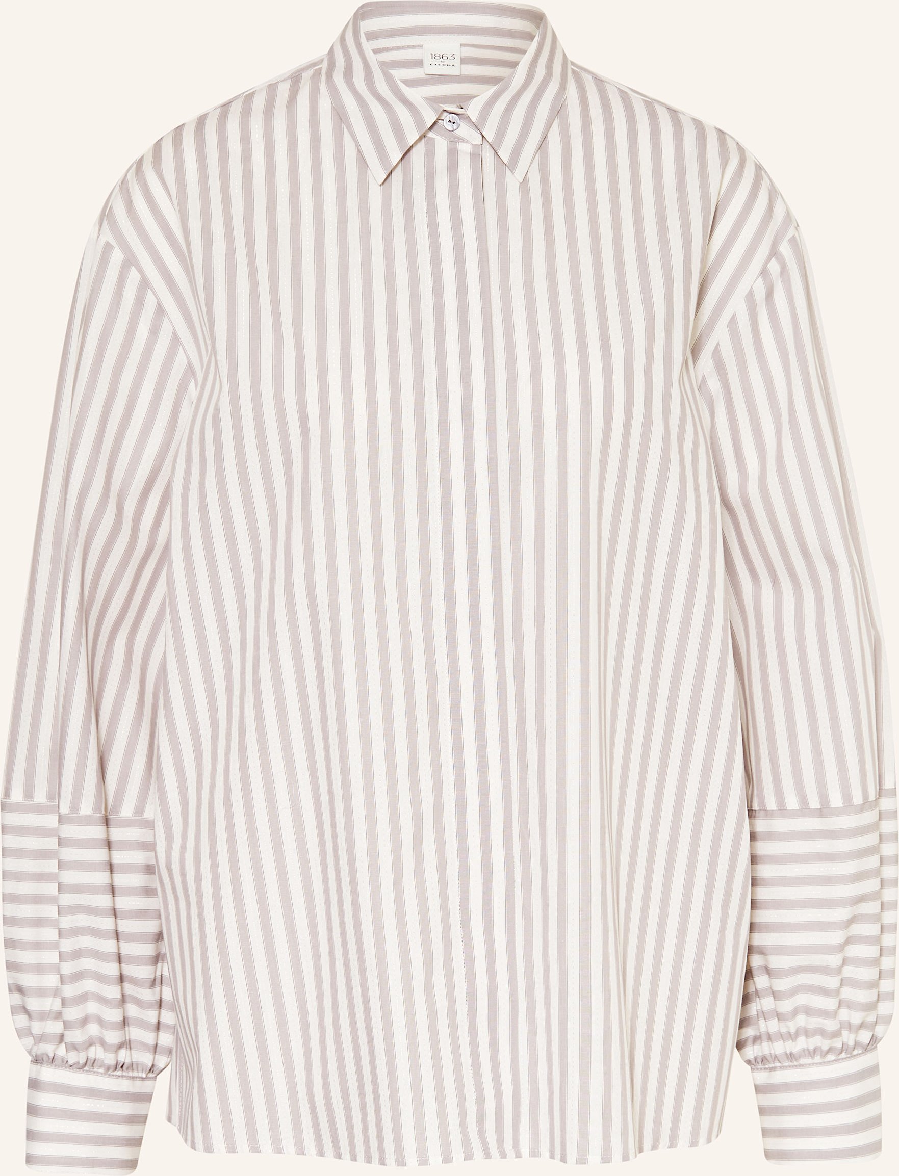 1863 By Eterna Hemdbluse Mit Glitzergarn grau