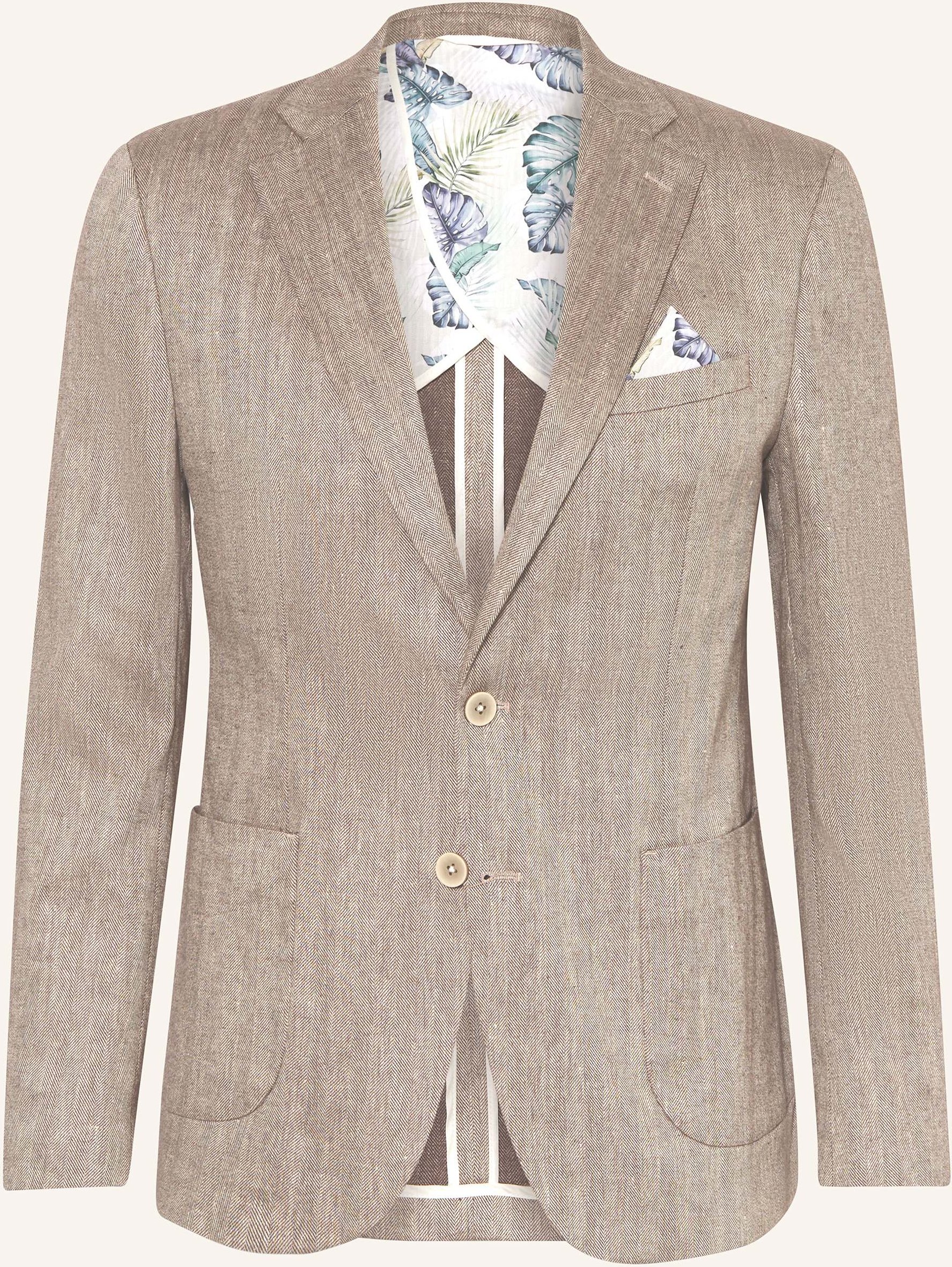 Paul Anzugsakko Slim Fit Mit Leinen braun