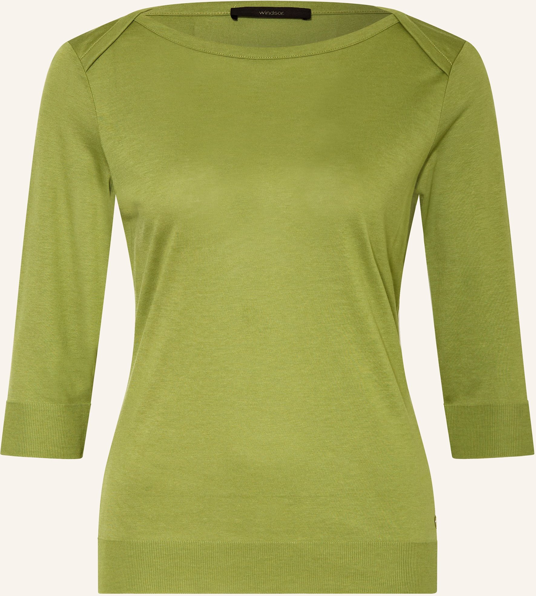 Windsor. Strickshirt Mit 3/4-Arm gruen