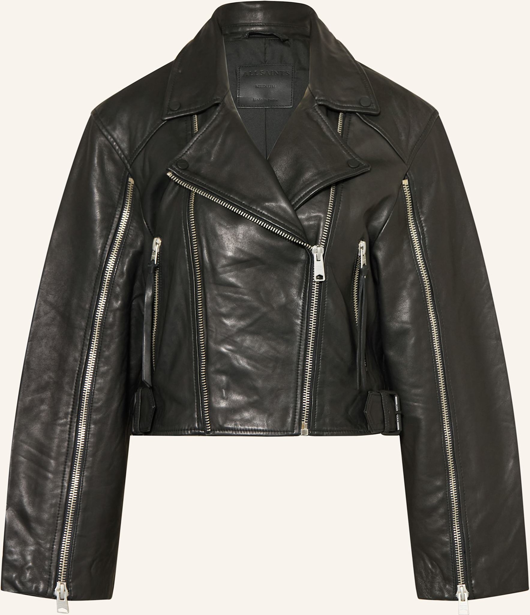 Allsaints Lederjacke Masone schwarz