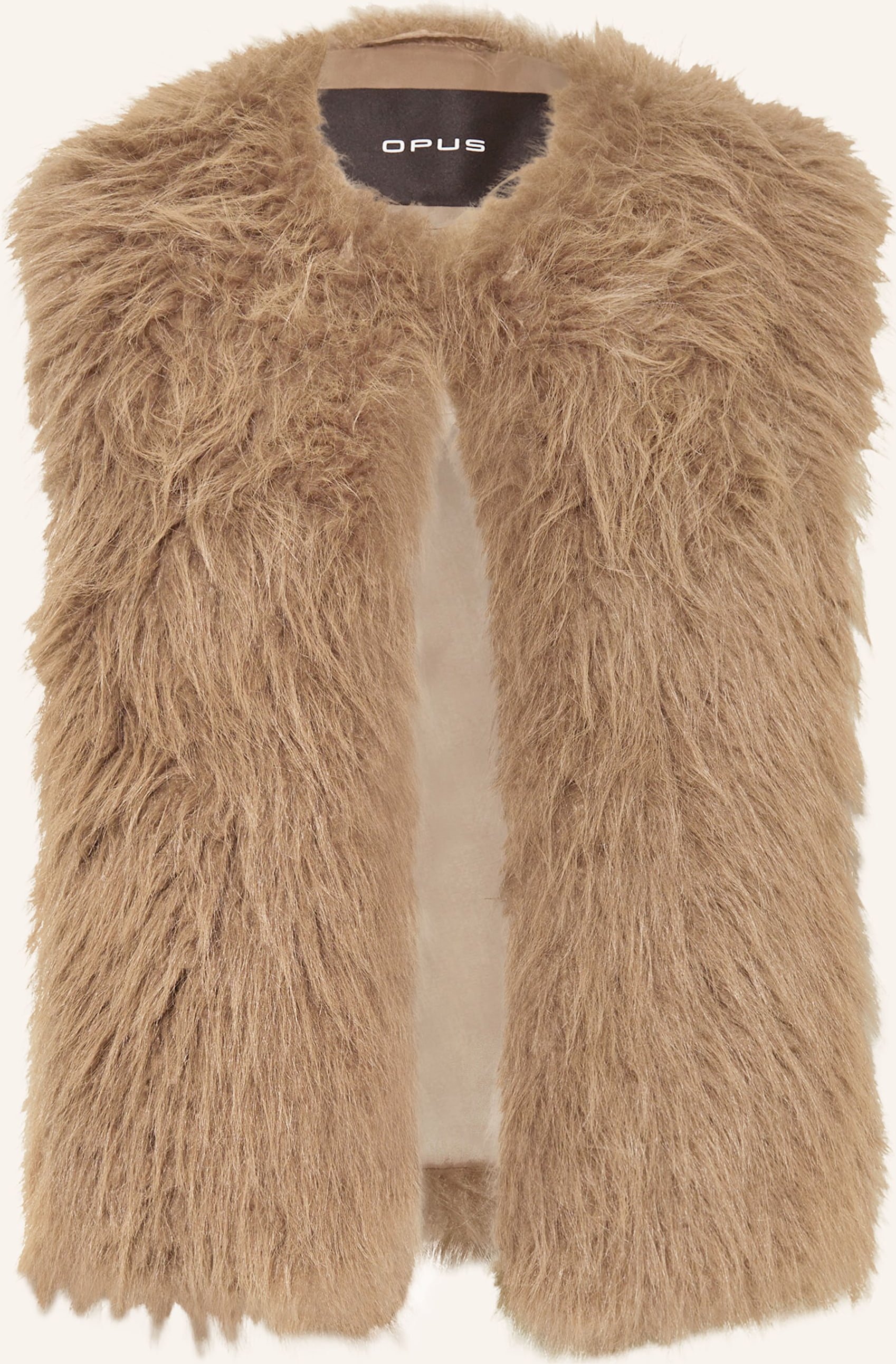 Opus Kunstfell-Weste Wondra beige