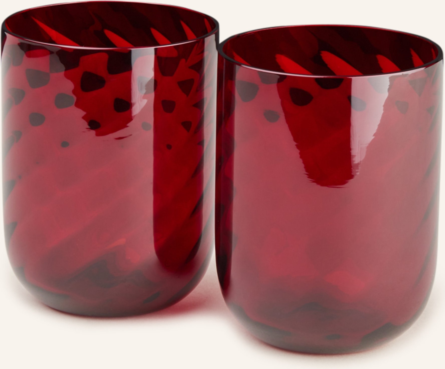 Dolce & Gabbana Casa 2er-Set Trinkgläser Carretto rot