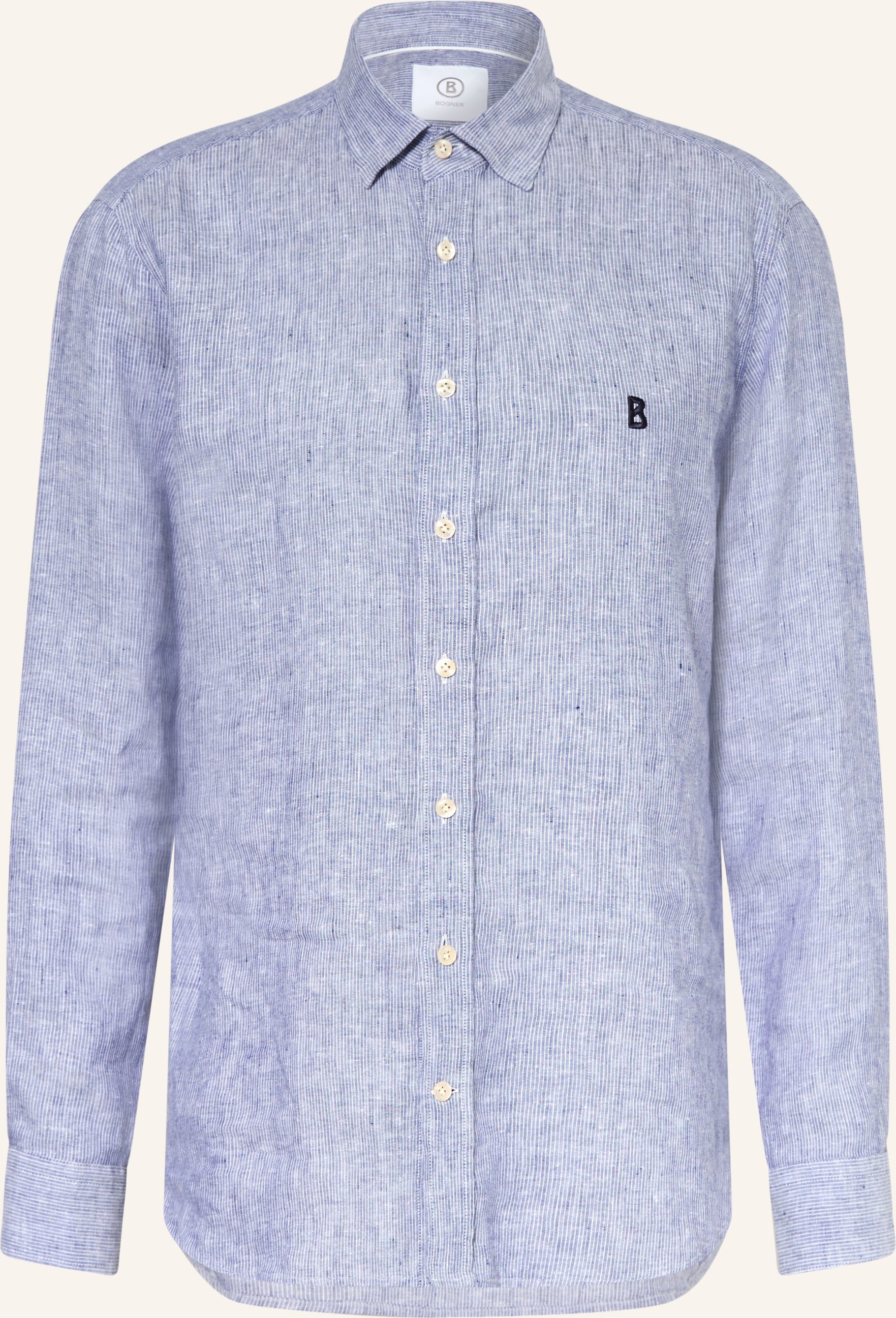 Bogner Leinenhemd Timi Regular Fit blau