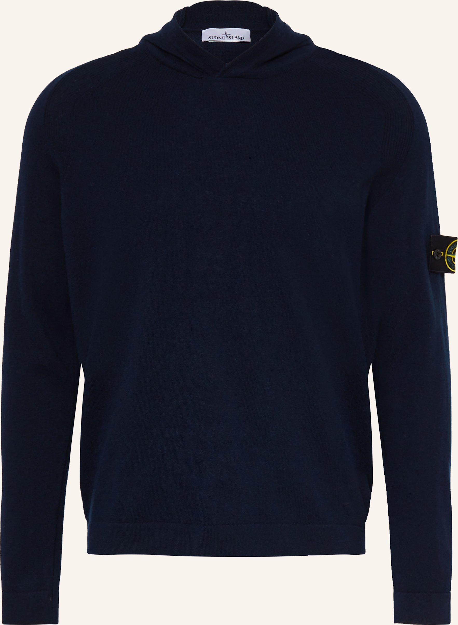 Stone Island Strick-Hoodie blau